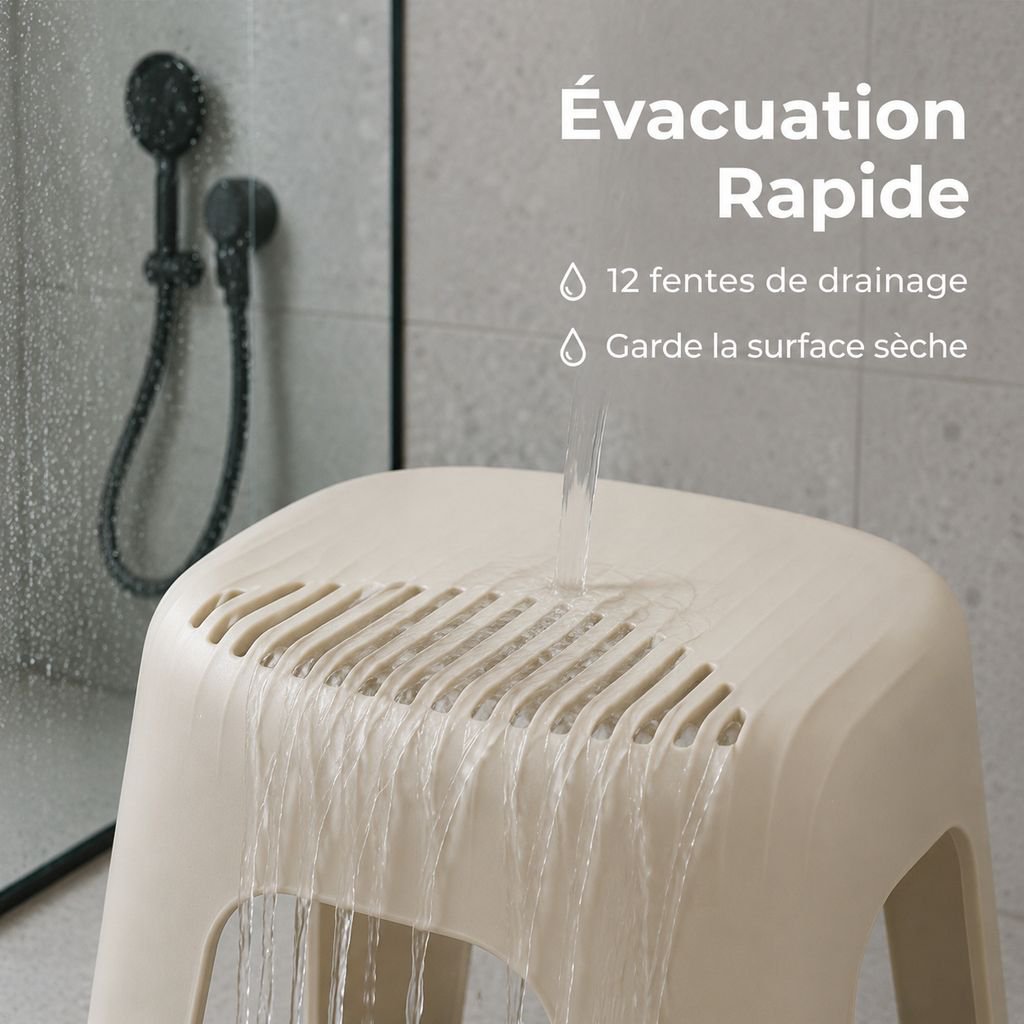 Tabouret en plastique antidérapant empilable et épaissi