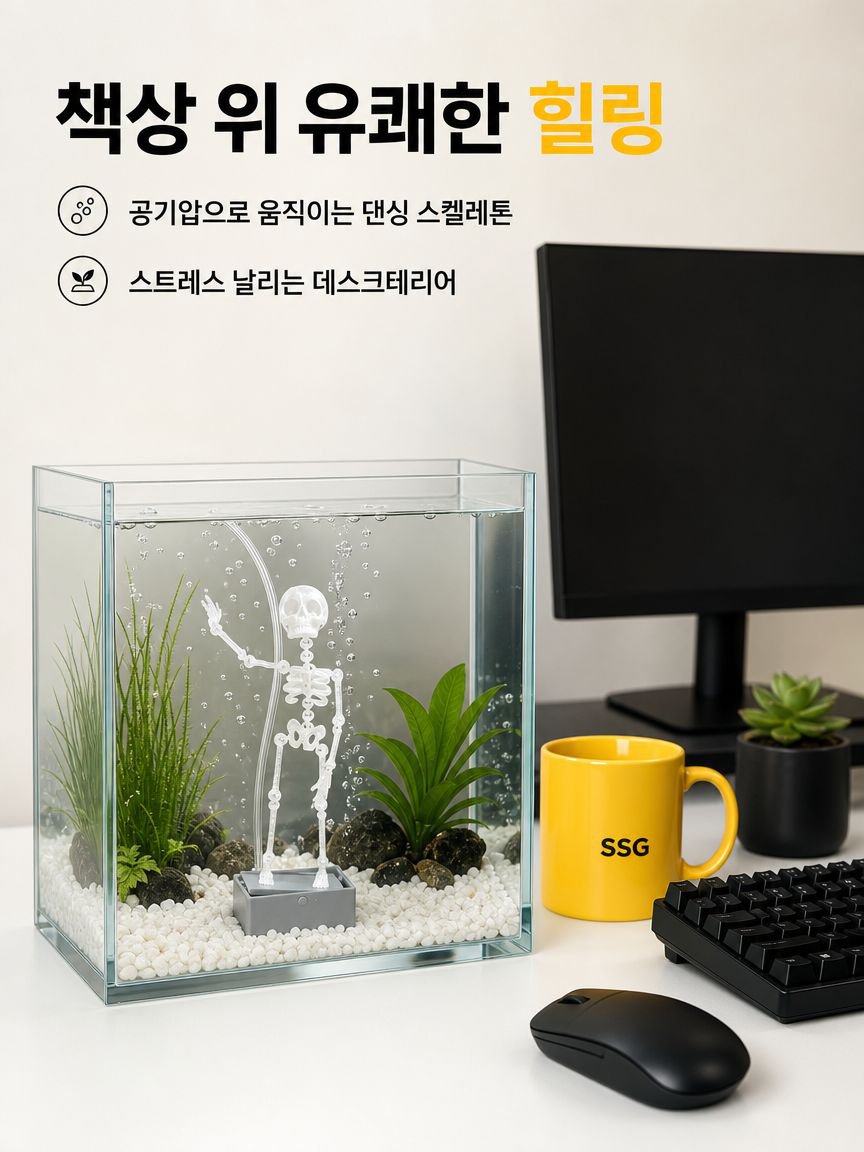 어항 해골 창의적인 장식 춤추는 흔들림 댄스