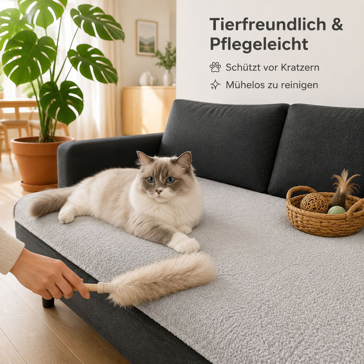 Elegante, rutschfeste Sofaauflage, ganzjährig nutzbar