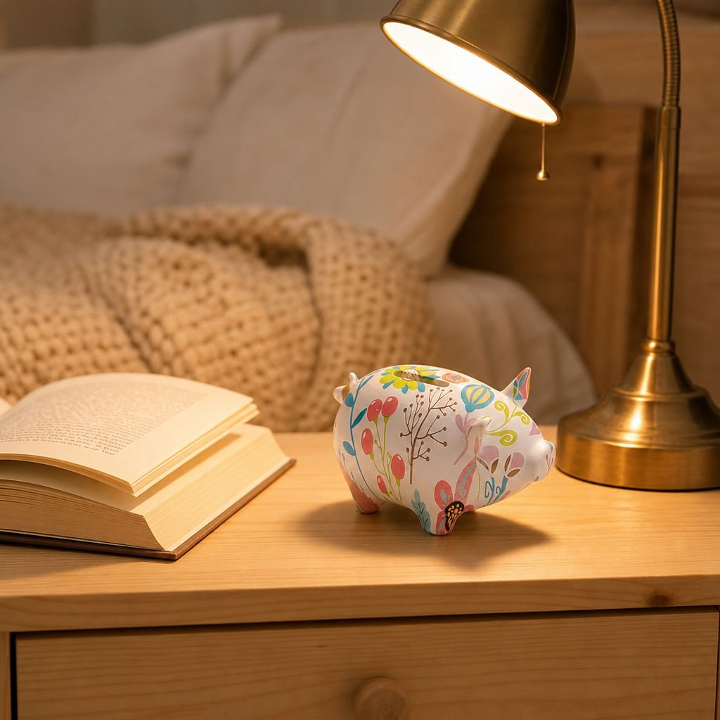 Creative Water Transfer Ceramic Savings Bank Home Decor Mini Craft