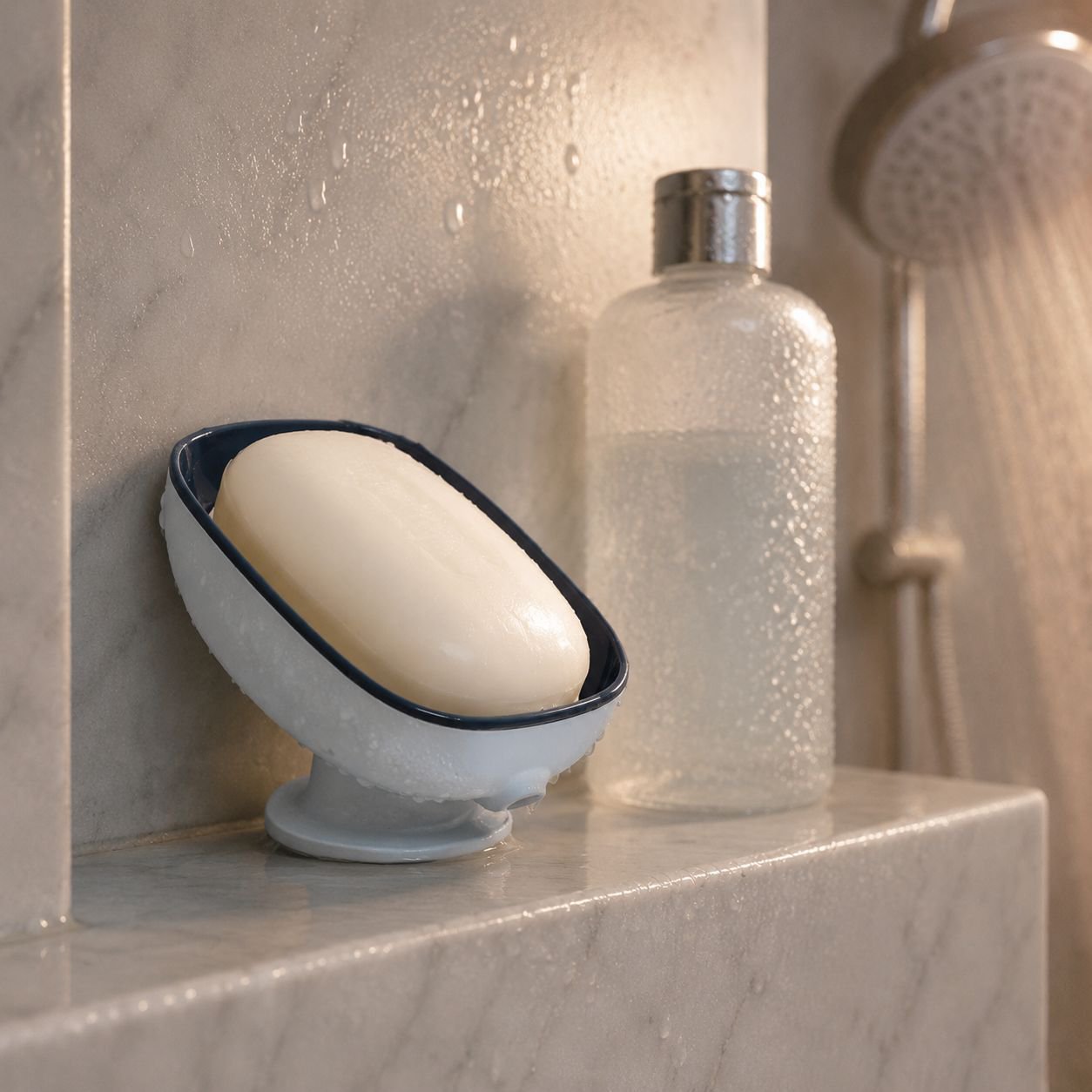 Removable soap holder for easy cleaning in bathroom