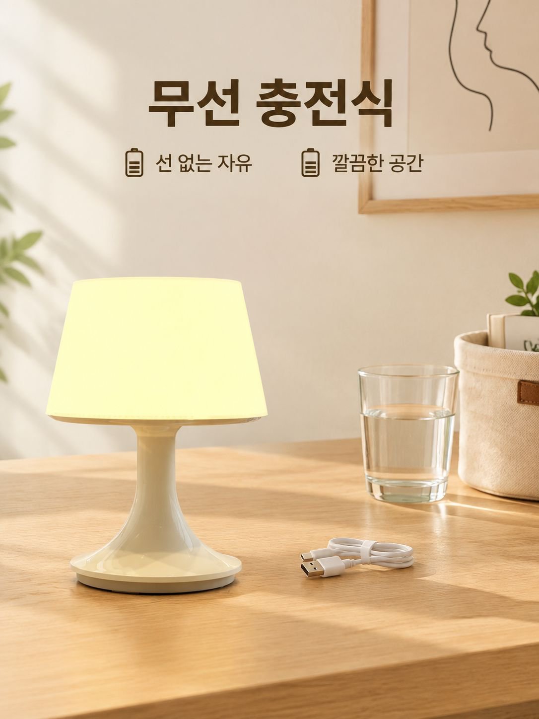 LED 리모컨 충전식 야간 조명