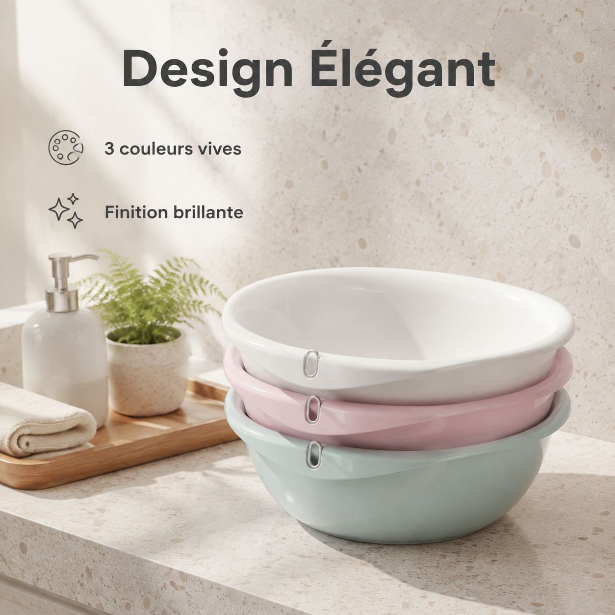 Lavabo mural sans perçage pour salle de bain