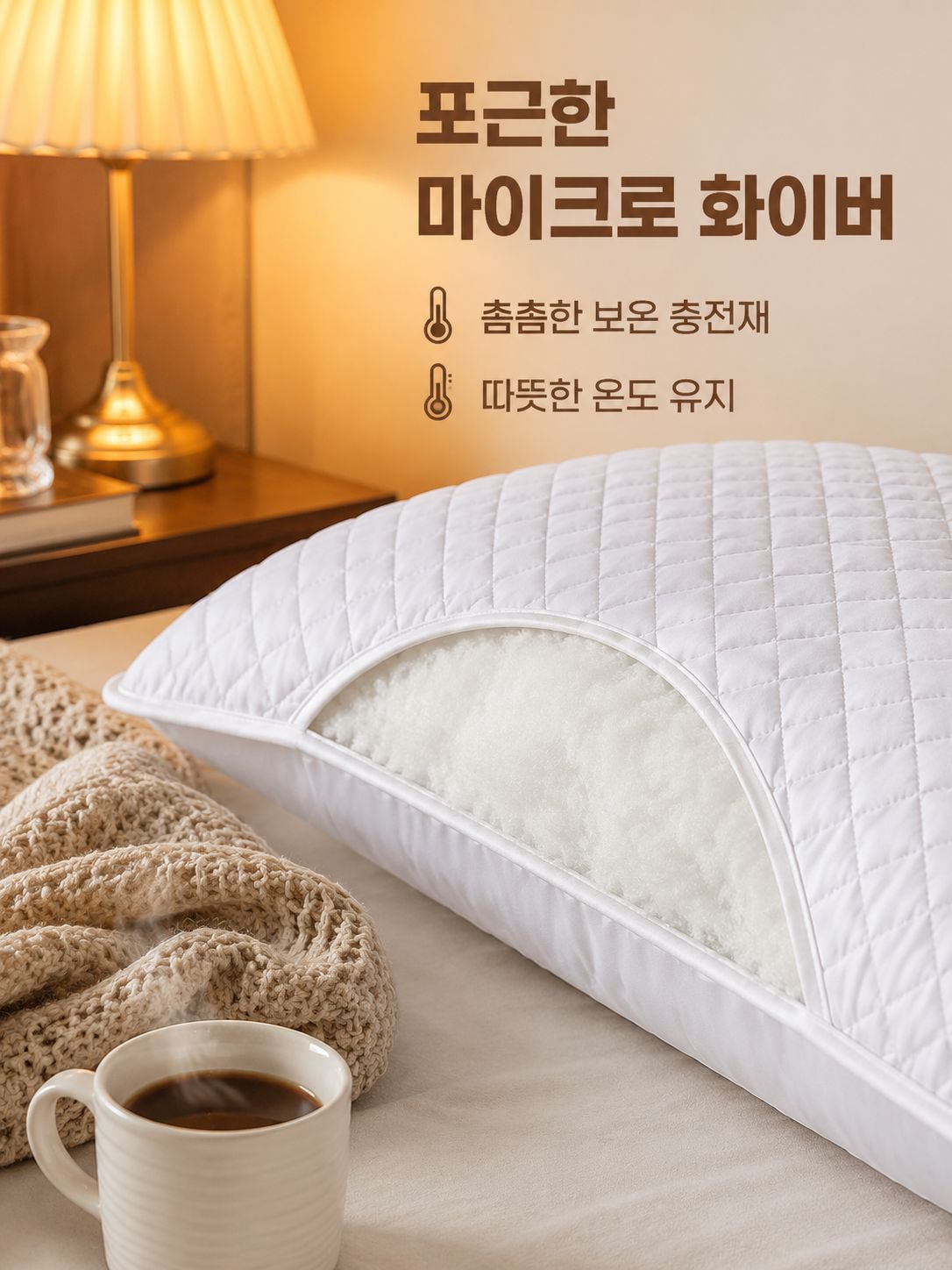 내구성 보온 베개커버 보호층