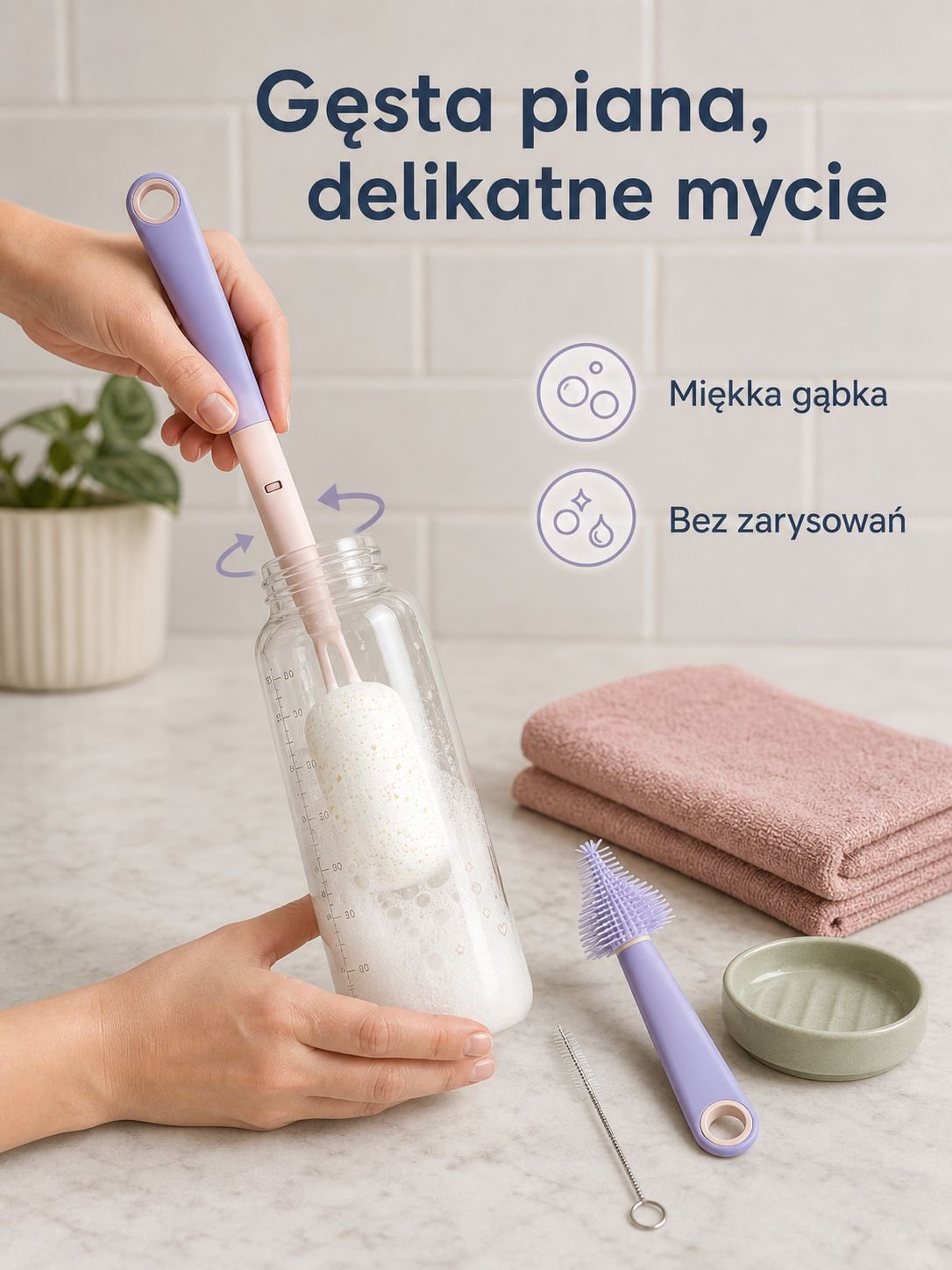 Zestaw do czyszczenia smoczków w etui podróżnym