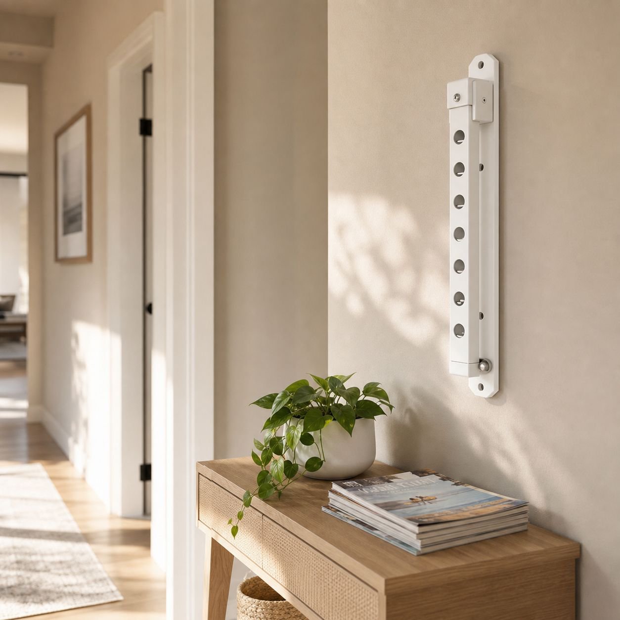 Foldable No-Installation Invisible Clothes Hanger for Balcony/Window