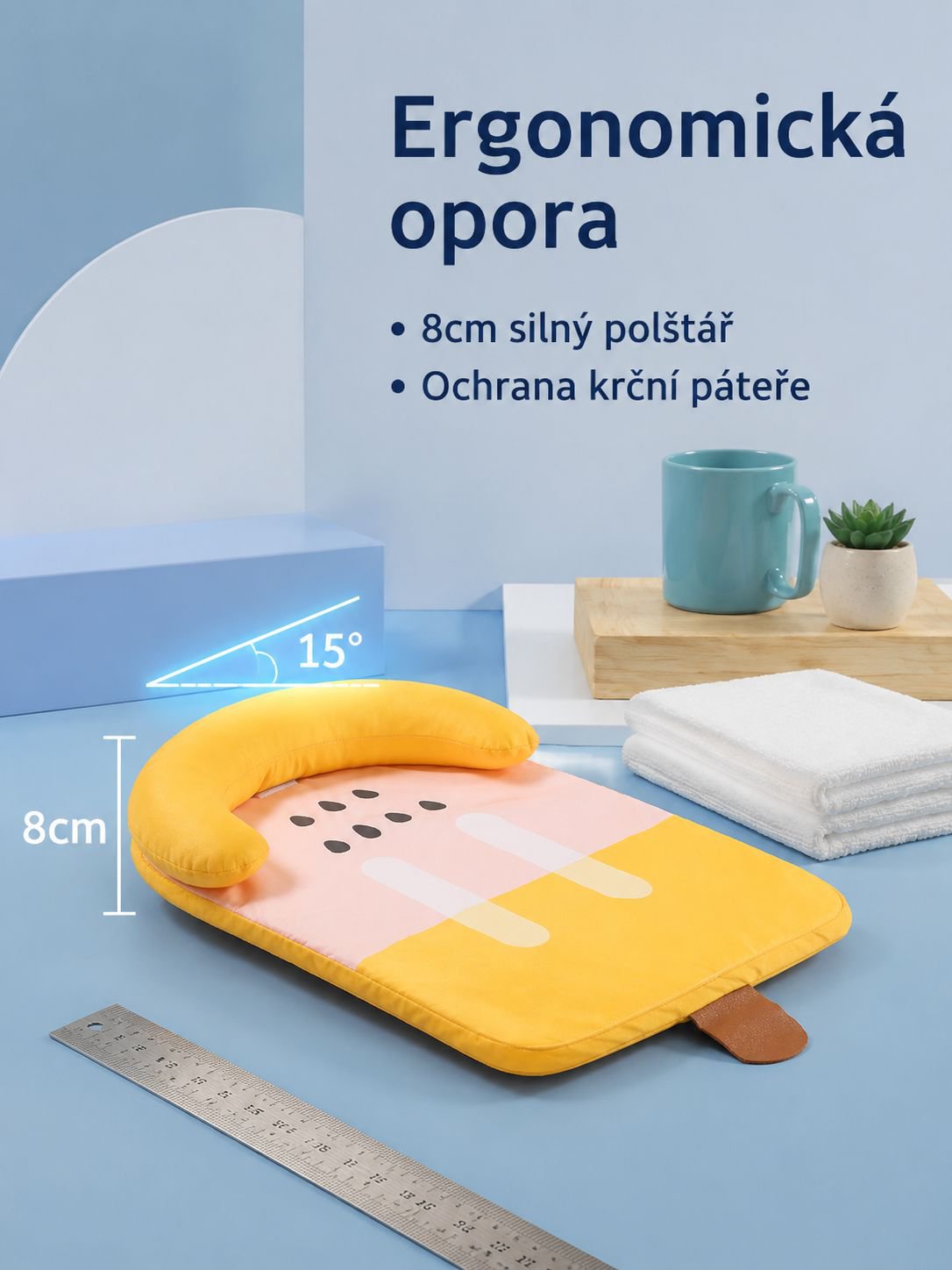 Podložka z ledového hedvábí pro podporu krku domácího mazlíčka