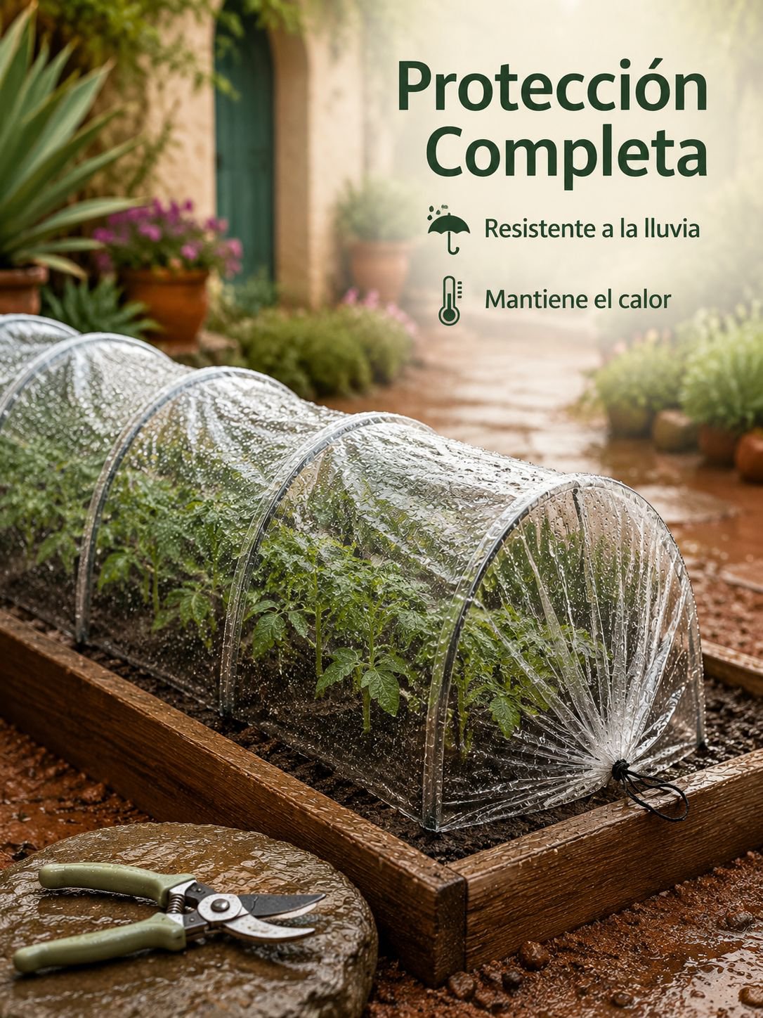 Túnel portátil de invernadero con red de sombra, cubierta protectora para huerto de verduras