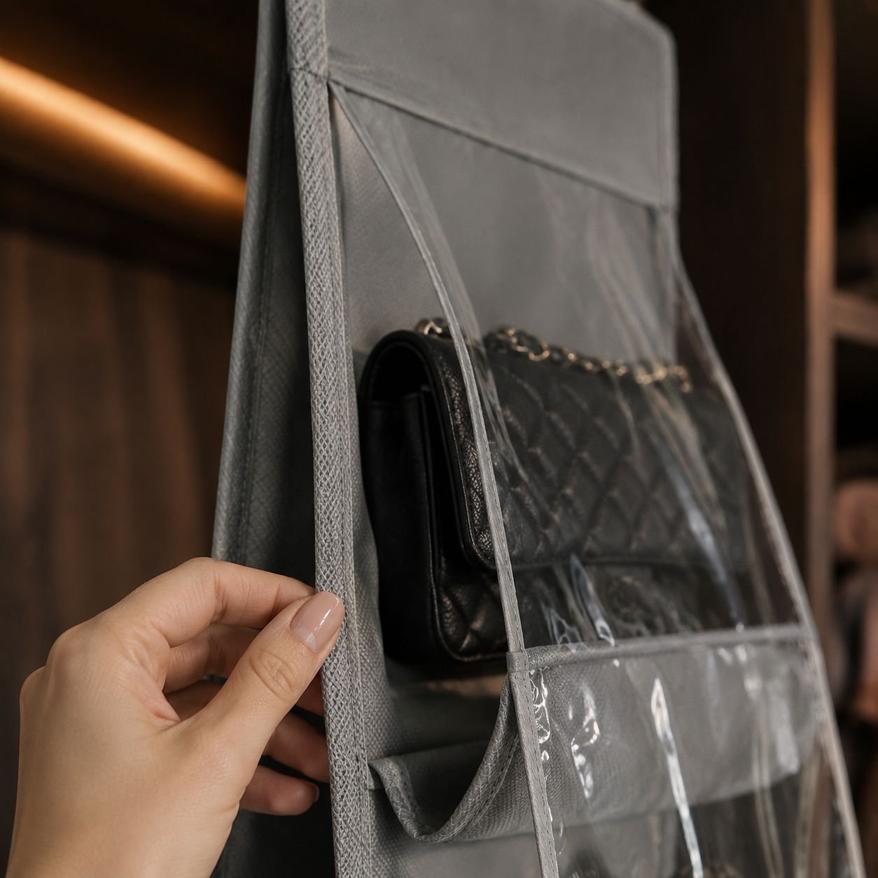 Spacious double-layer storage pouch with handles