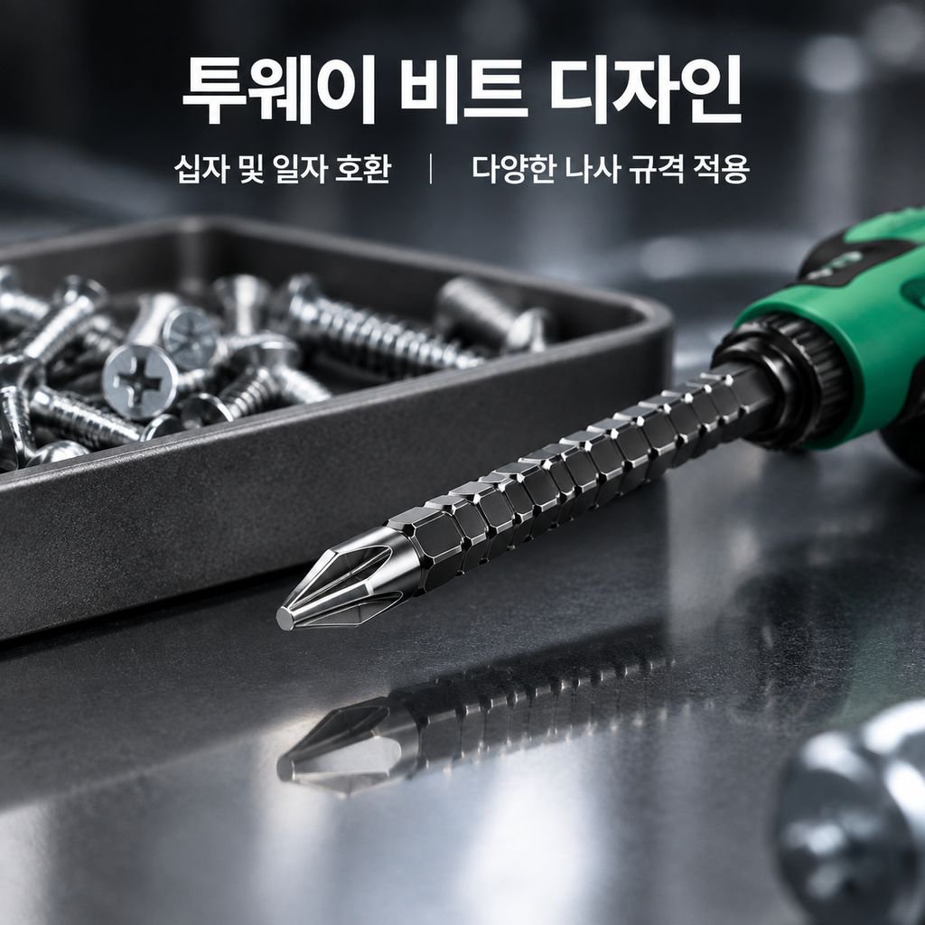 T형 라쳇 드라이버 십자 일자 별 양두 강력자석 가정용 수리공구