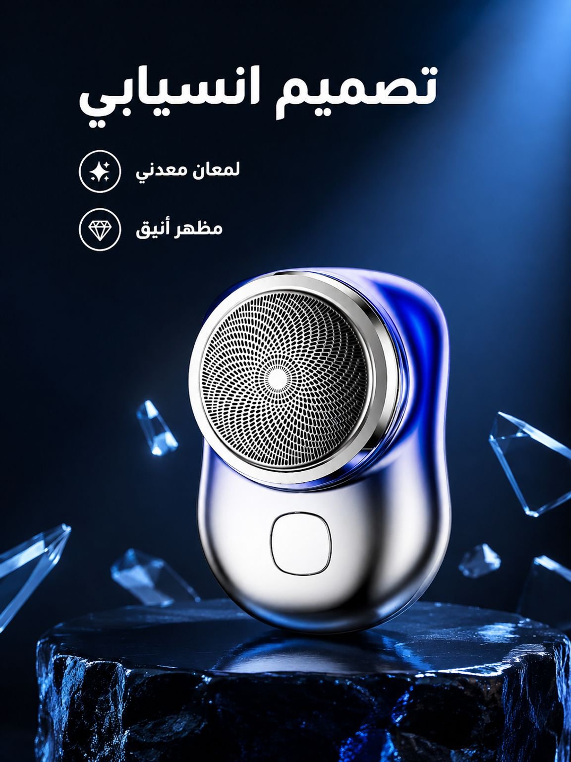ماكينة حلاقة كهربائية محمولة قابلة للغسل بالماء