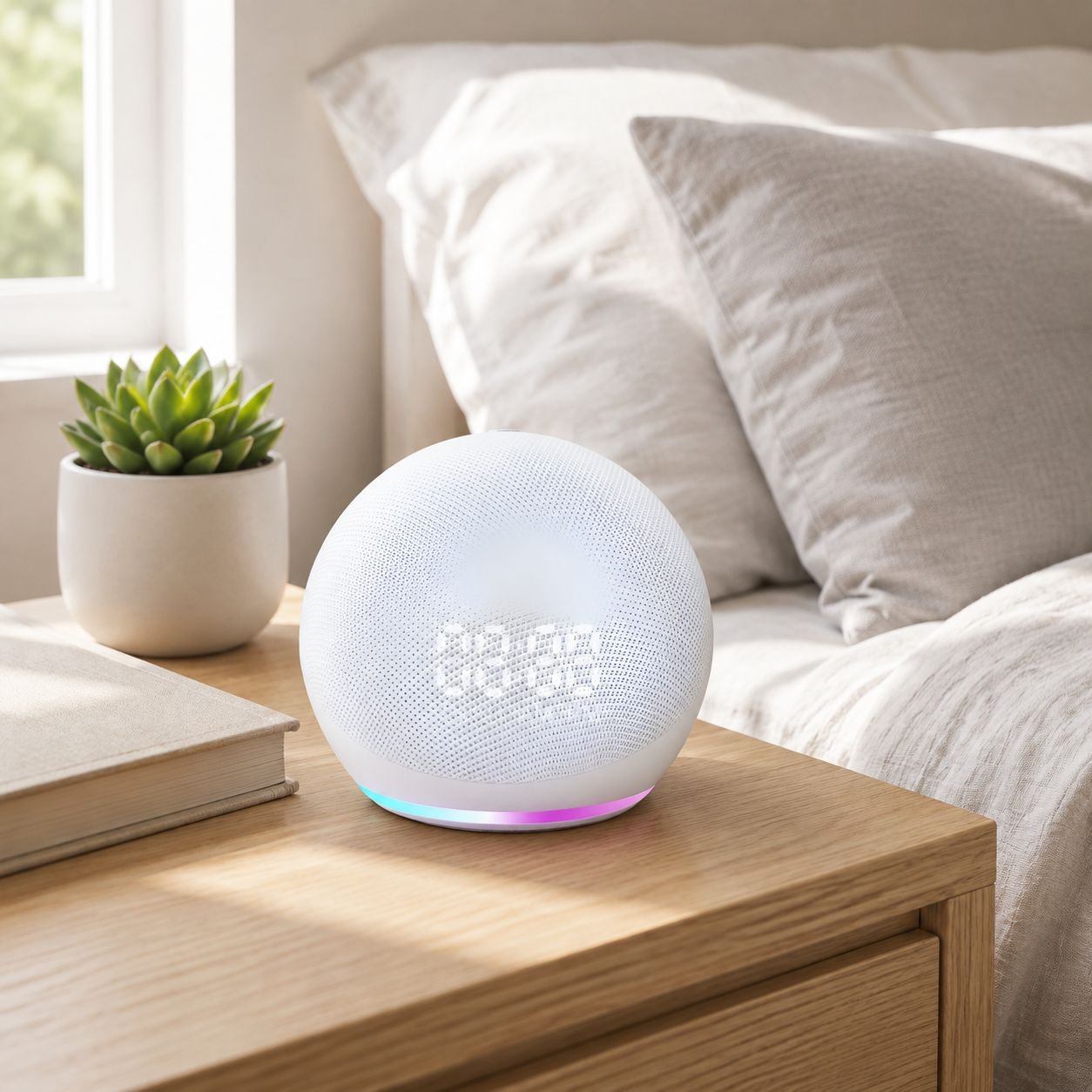 Cross-border best-selling alaxe clock Bluetooth speaker, fabric mini speaker with heavy subwoofer, d
