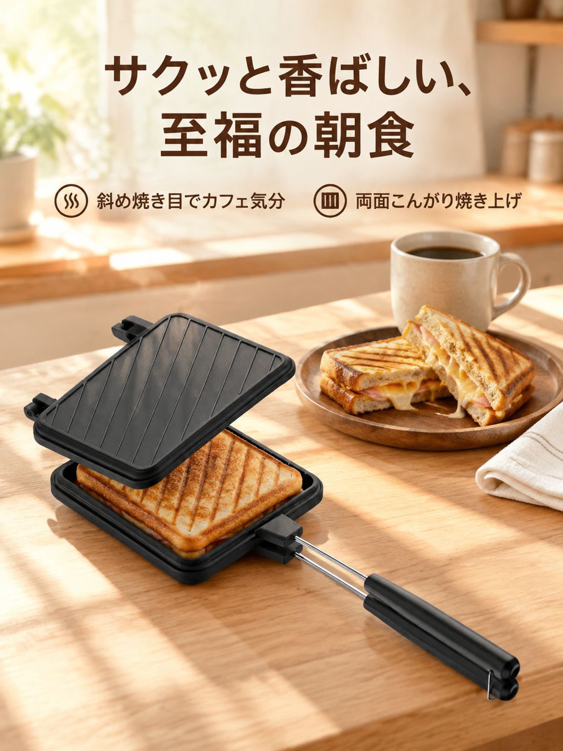 模様入りサンドイッチ用ベーキングパン