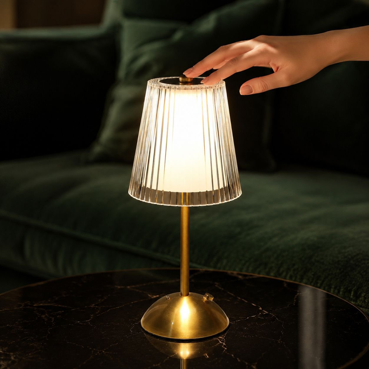 Touch Dimmable Crystal Retro LED Desk Lamp