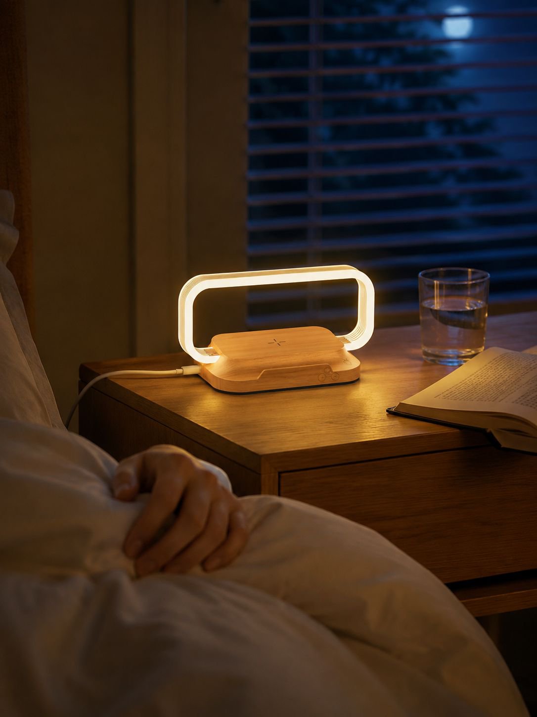 Lámpara regulable para dormitorio con diseño elegante