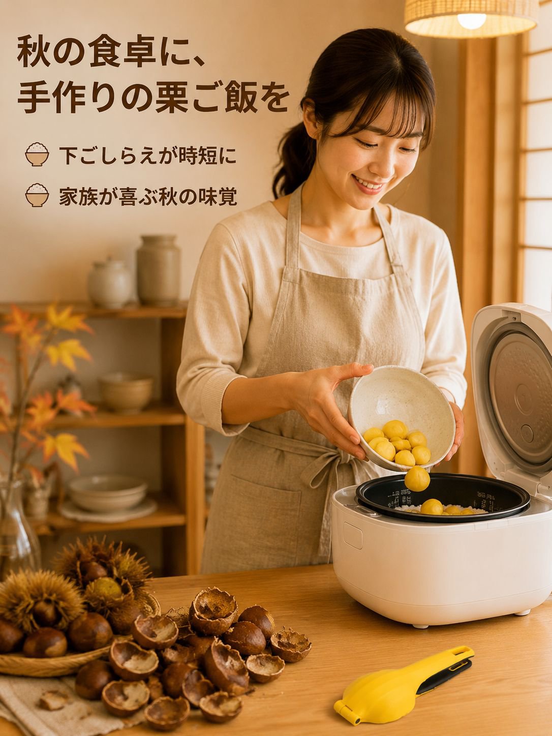 簡単に栗の殻をむくためのツール