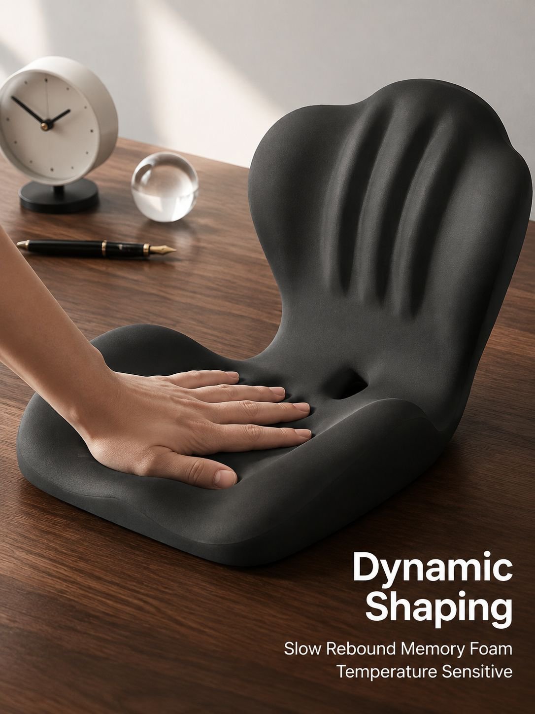 Memory foam one-piece backrest seat cushion