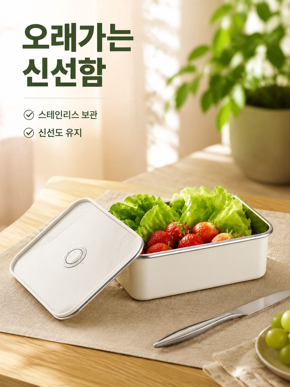 스테인리스강 항균 밀봉 신선함