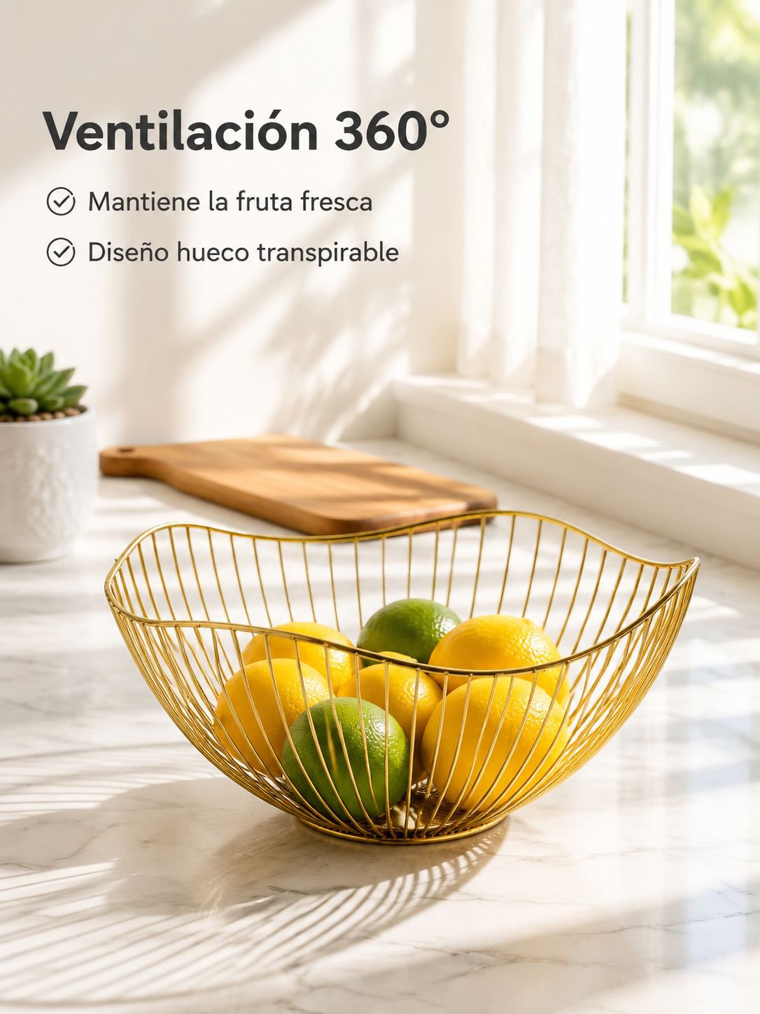Plato de fruta de hierro forjado con hojas de loto