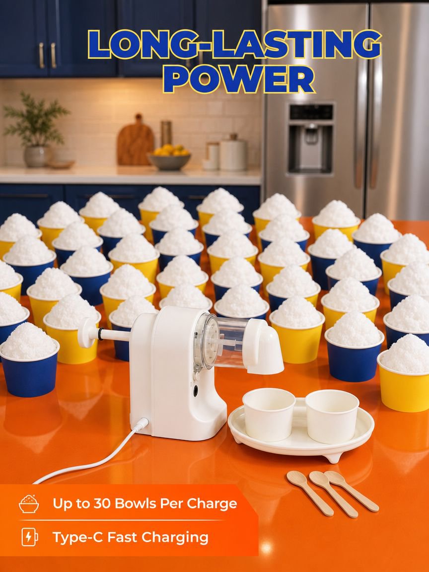Automatic Cordless Shaved Ice Machine