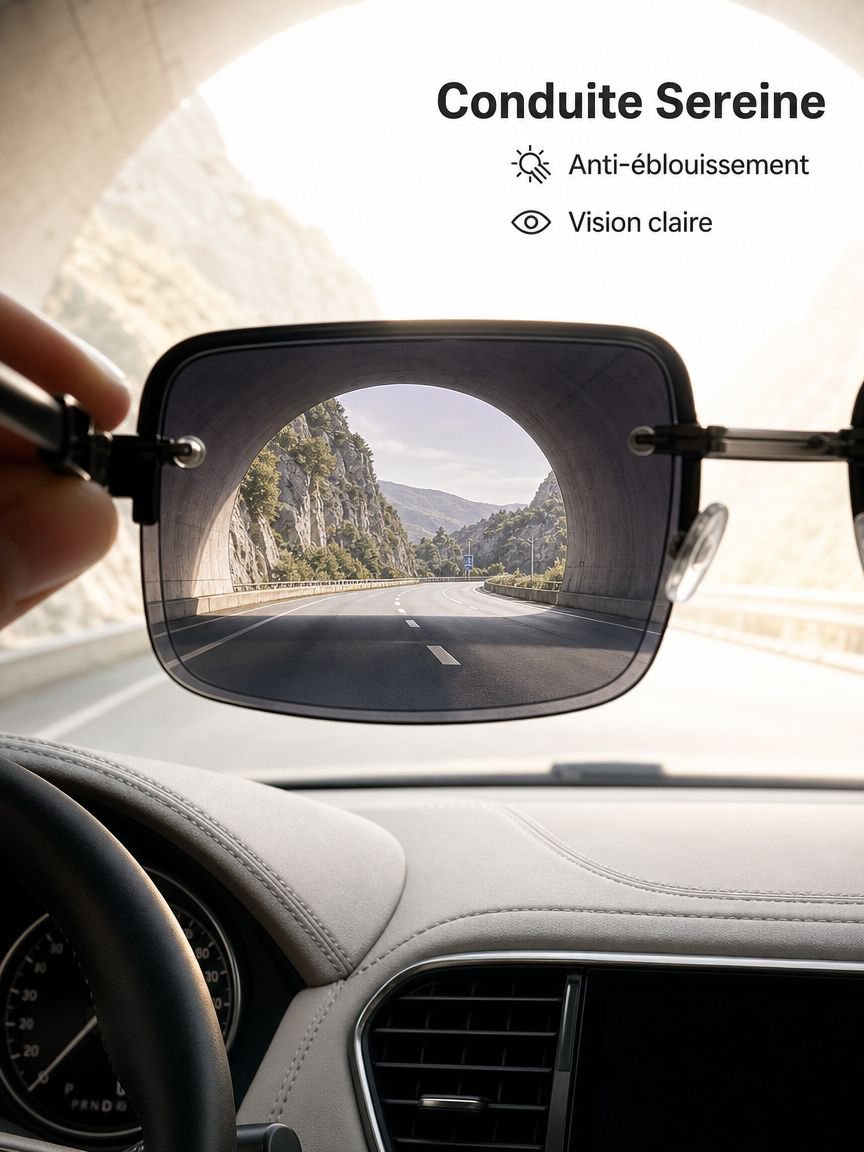 Lunettes de soleil vintage à demi-monture en métal avec verres dégradés