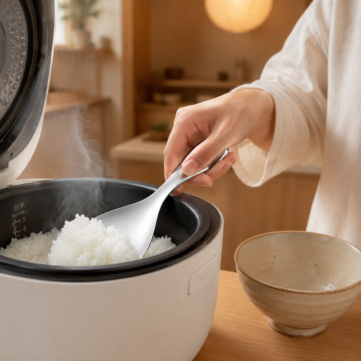 大きめの焦げ付き防止ご飯用ヘラ