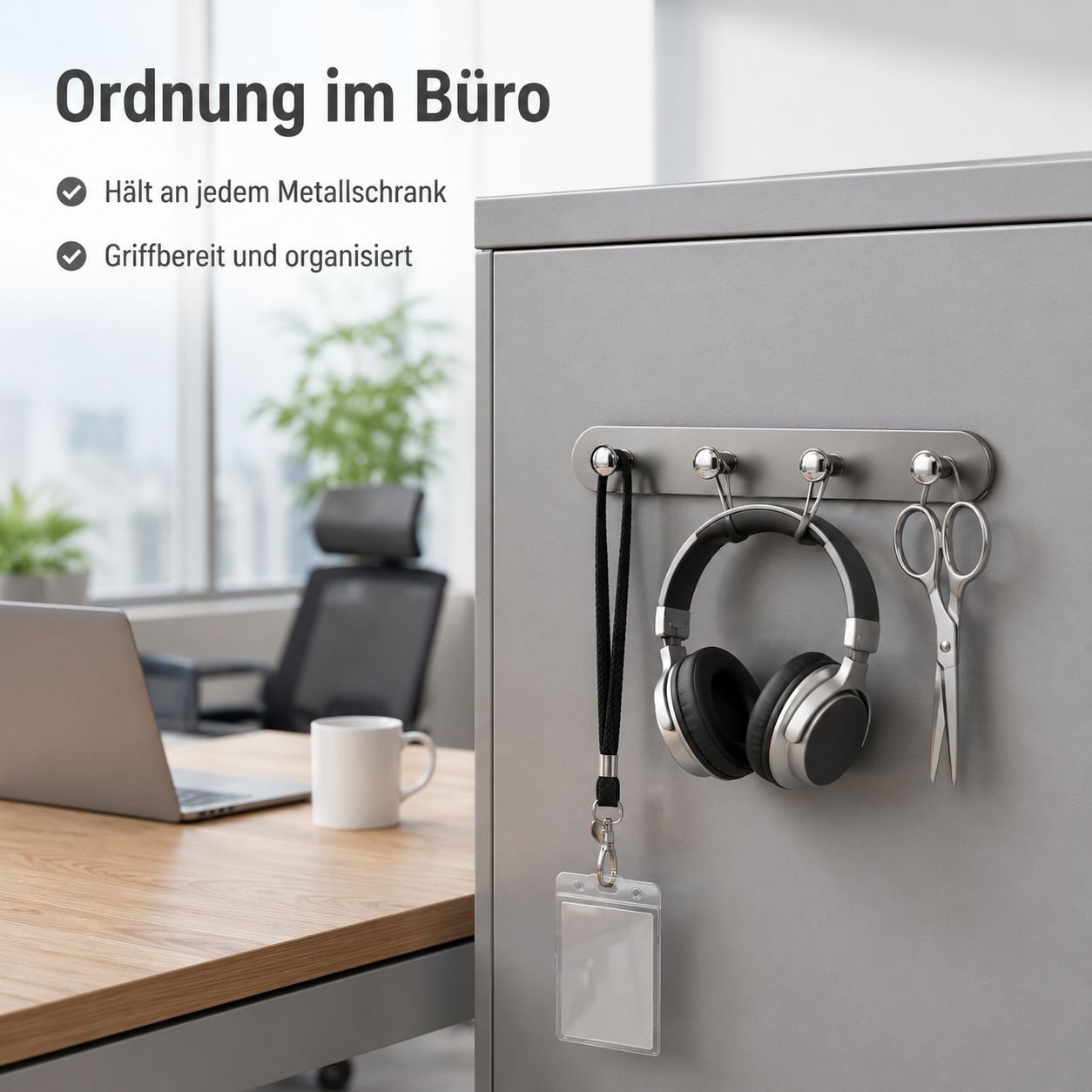 Magnetische Aufbewahrungshaken an der Kühlschrankseite/Türrückseite