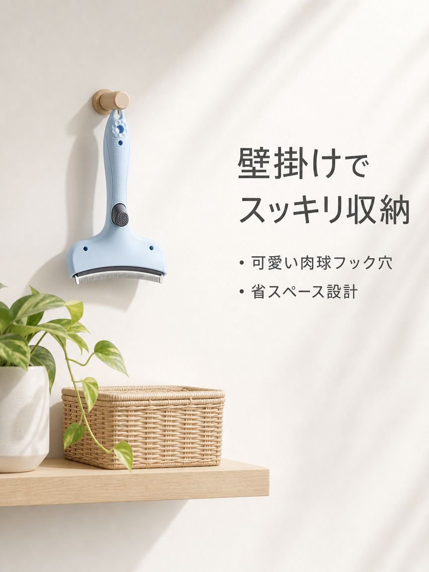 ペット用抜け毛ブラシ 犬猫兼用 グルーミングコーム