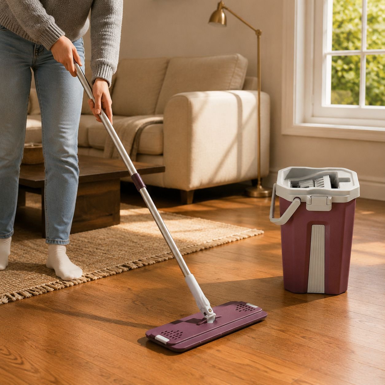 Extendable Handle Microfiber Flat Mop