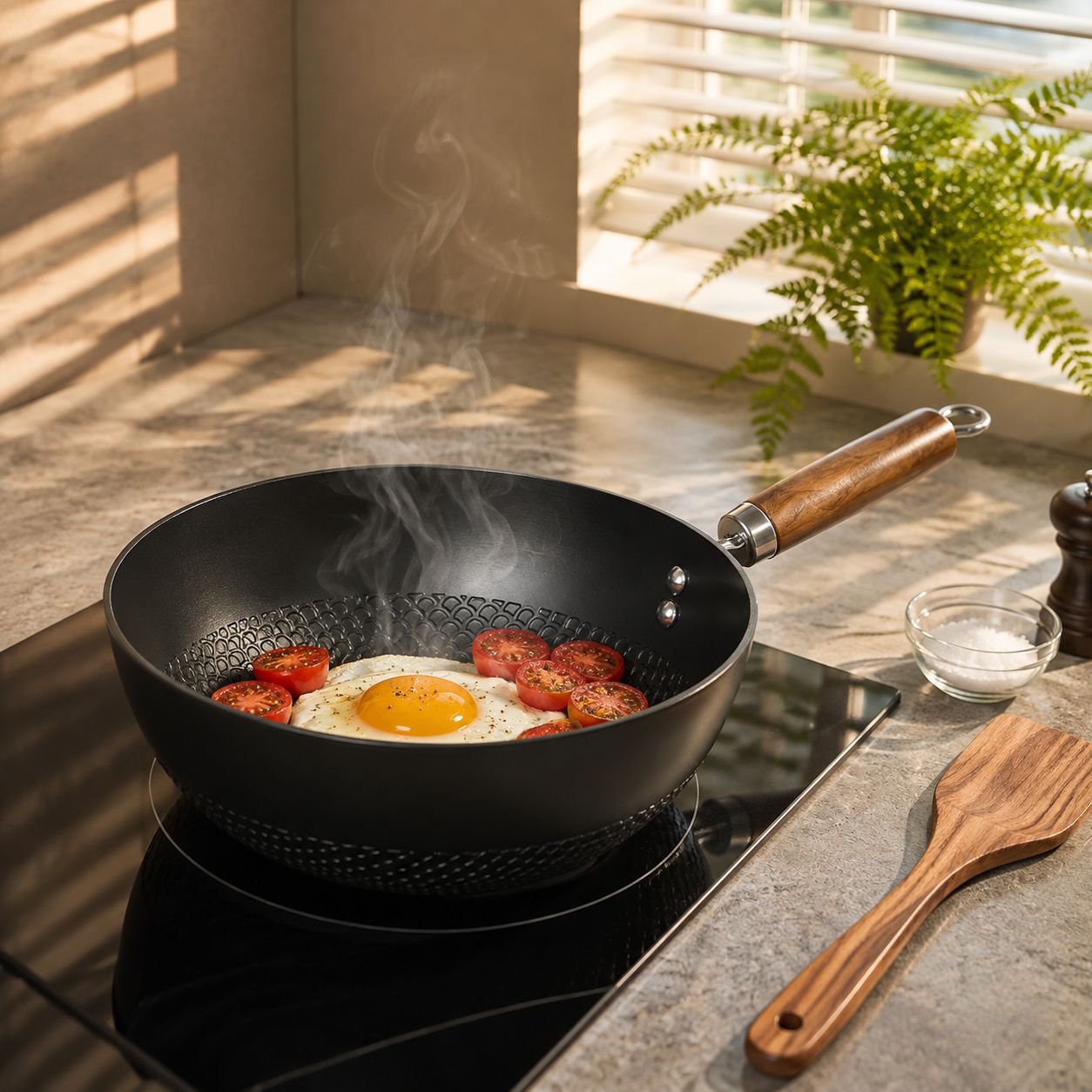 Compact and durable mini iron frying pan for home
