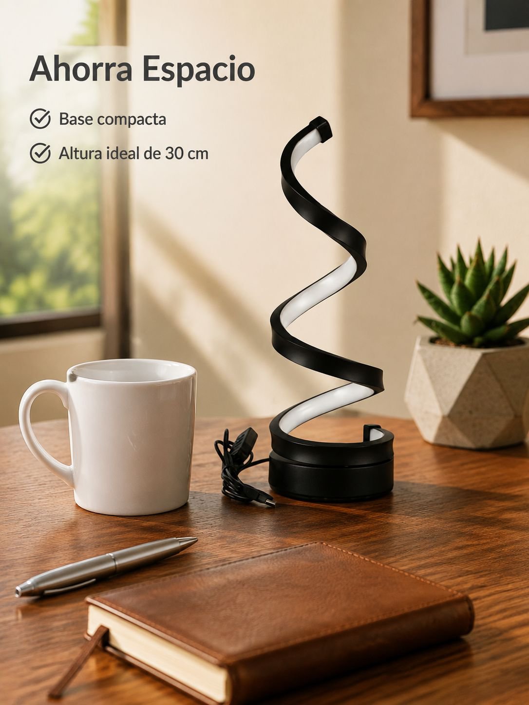 Lámpara USB creativa en espiral