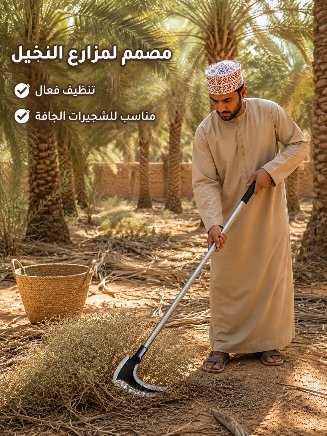 منجل فولاذي متعدد الوظائف ذو شفرة مزدوجة