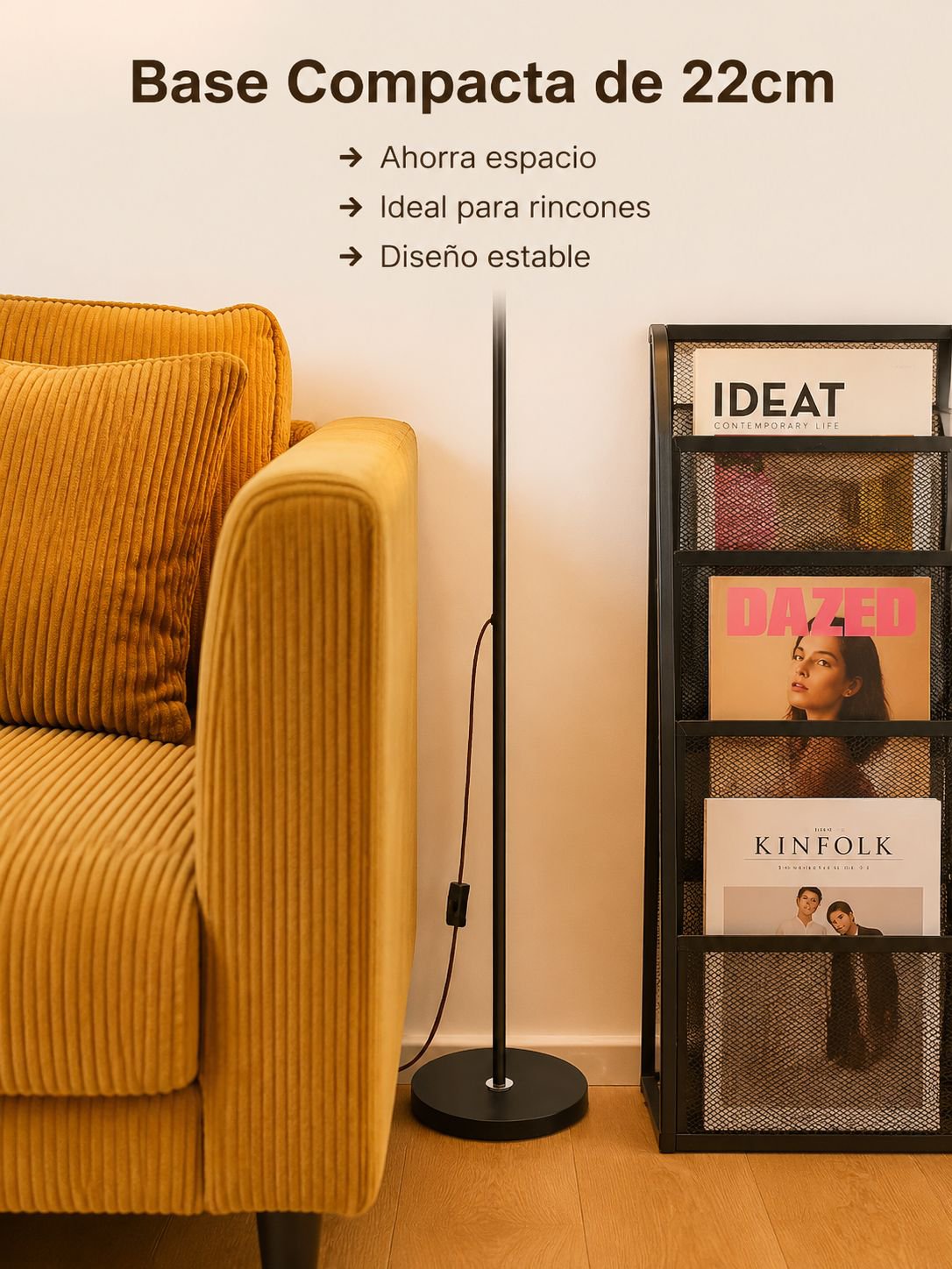 Lámpara de piso vertical ahorradora de energía