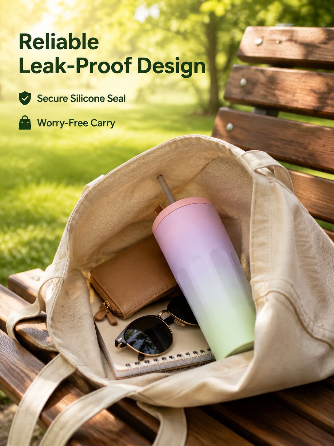 Portable insulated straw cup