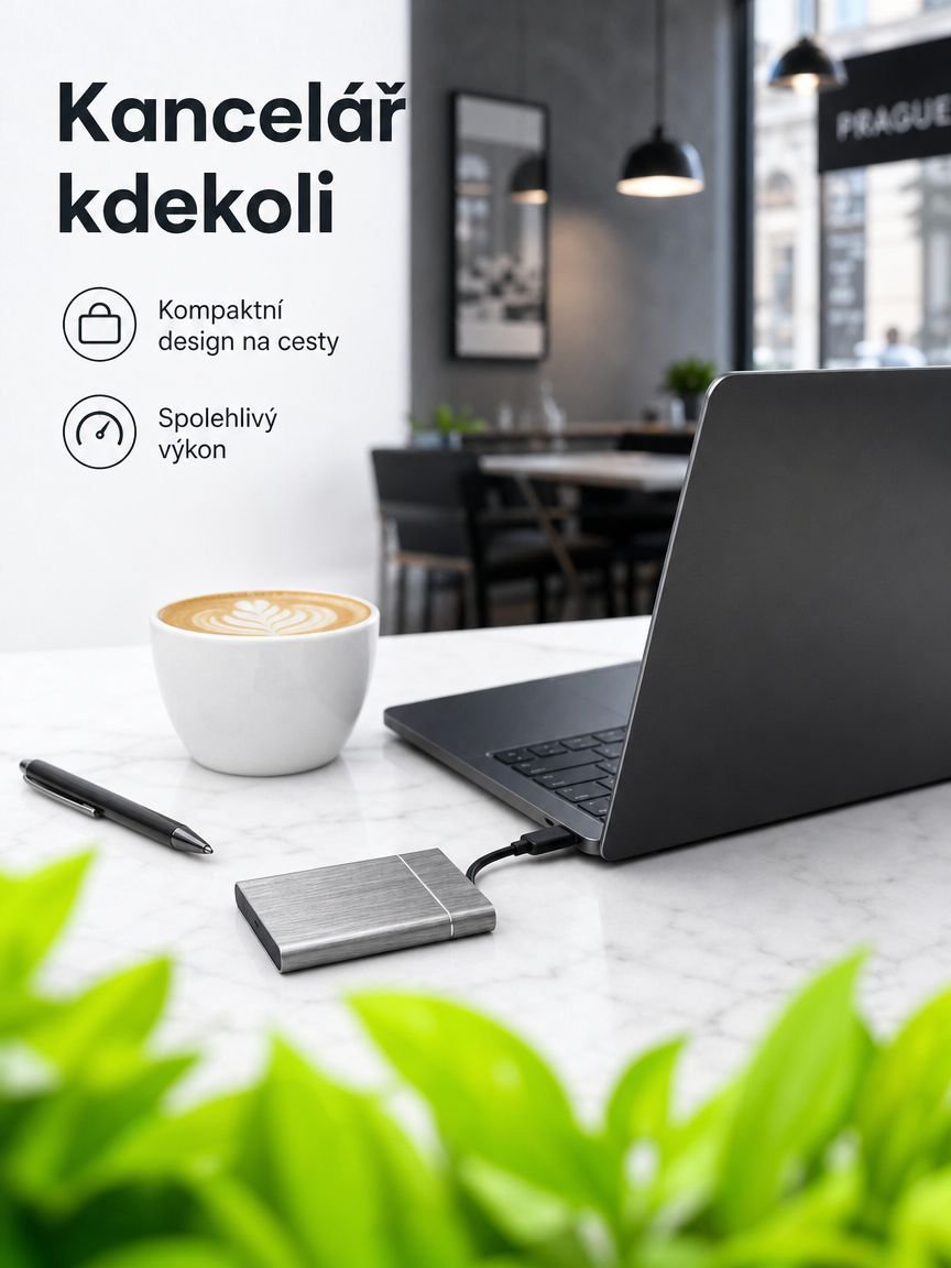 Lehký a rychlý přenosný SSD disk