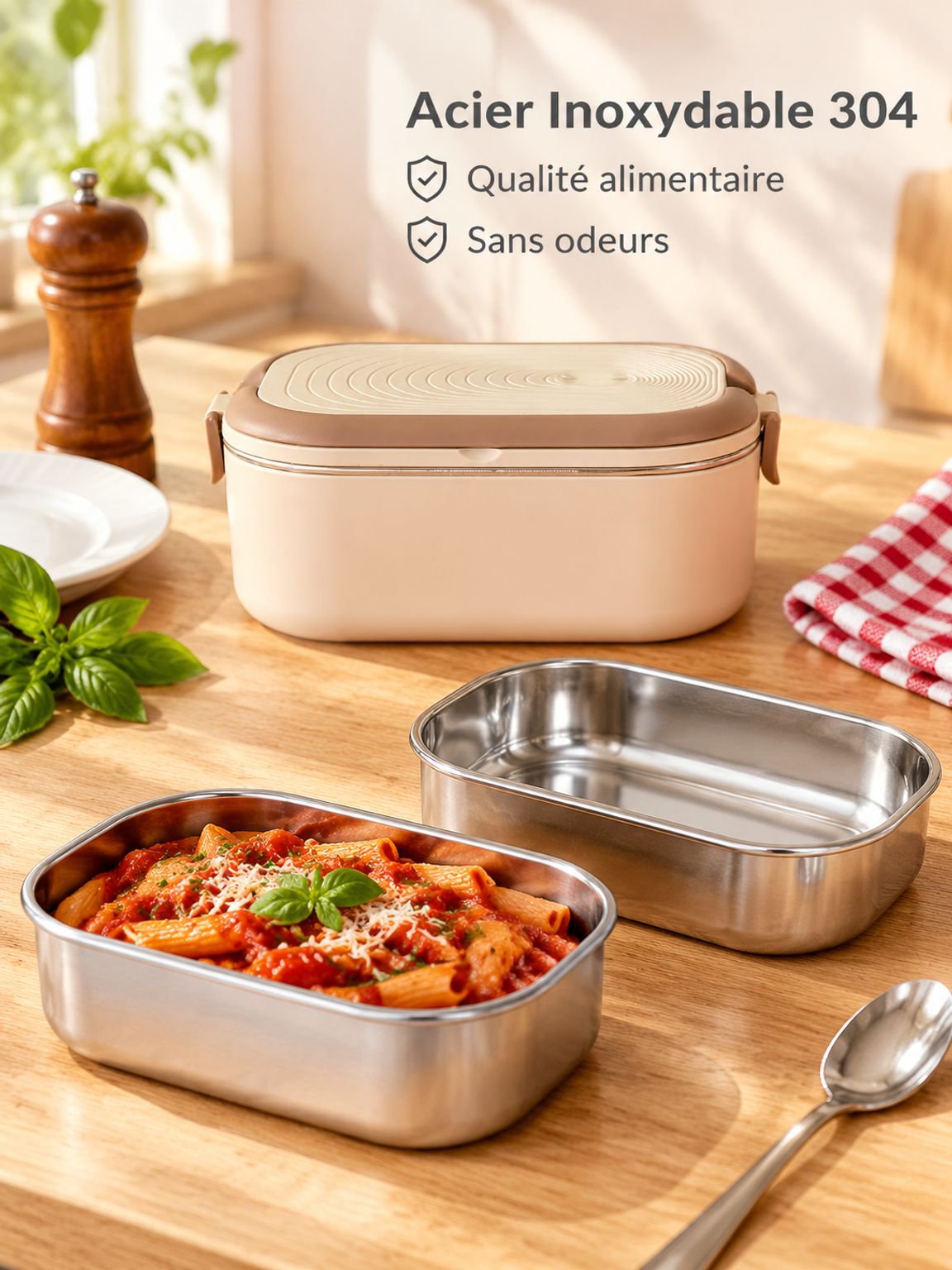 Lunch box chauffante isotherme pour repas au bureau