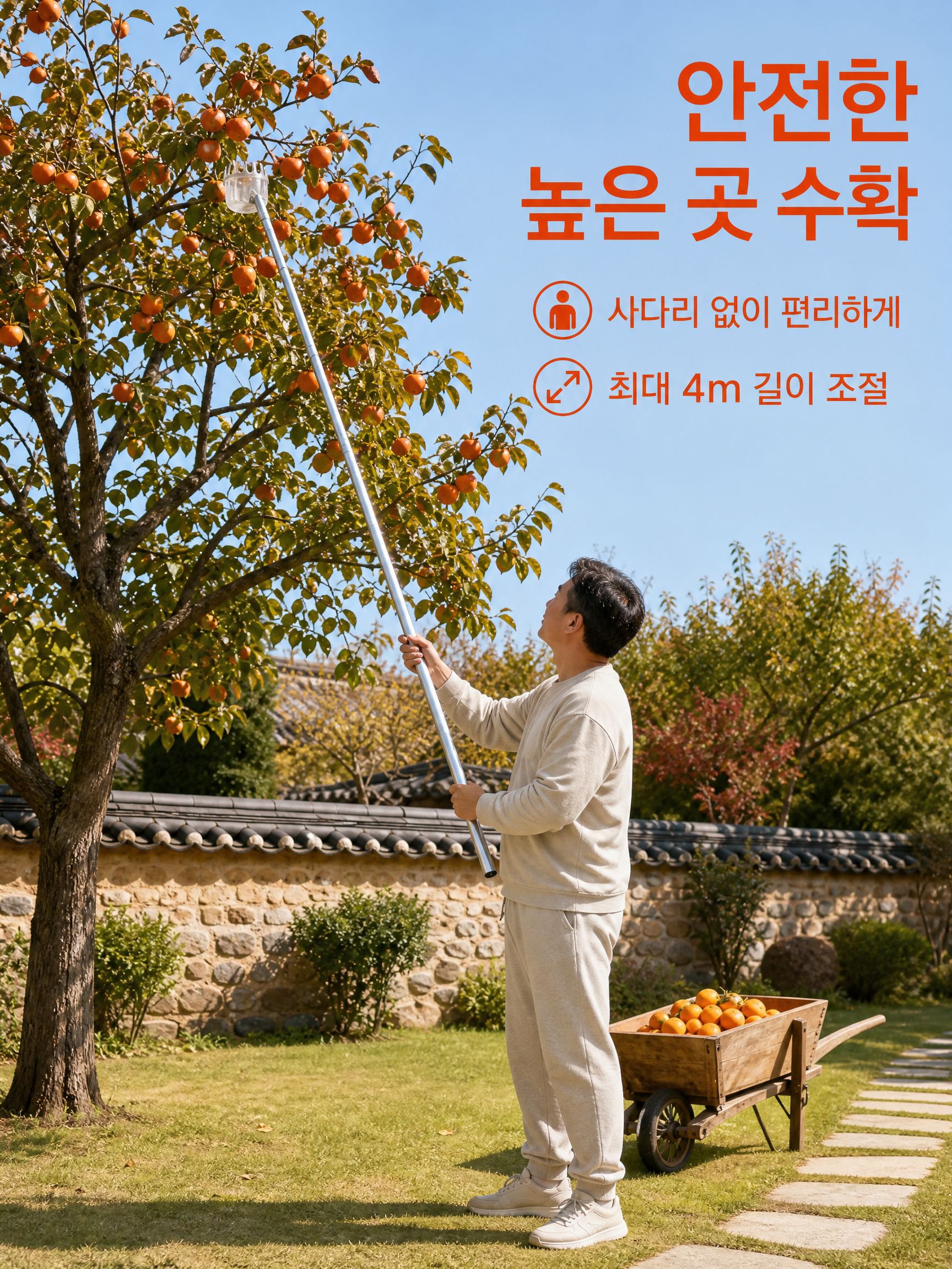 다기능 텔레스코픽 과일 따기