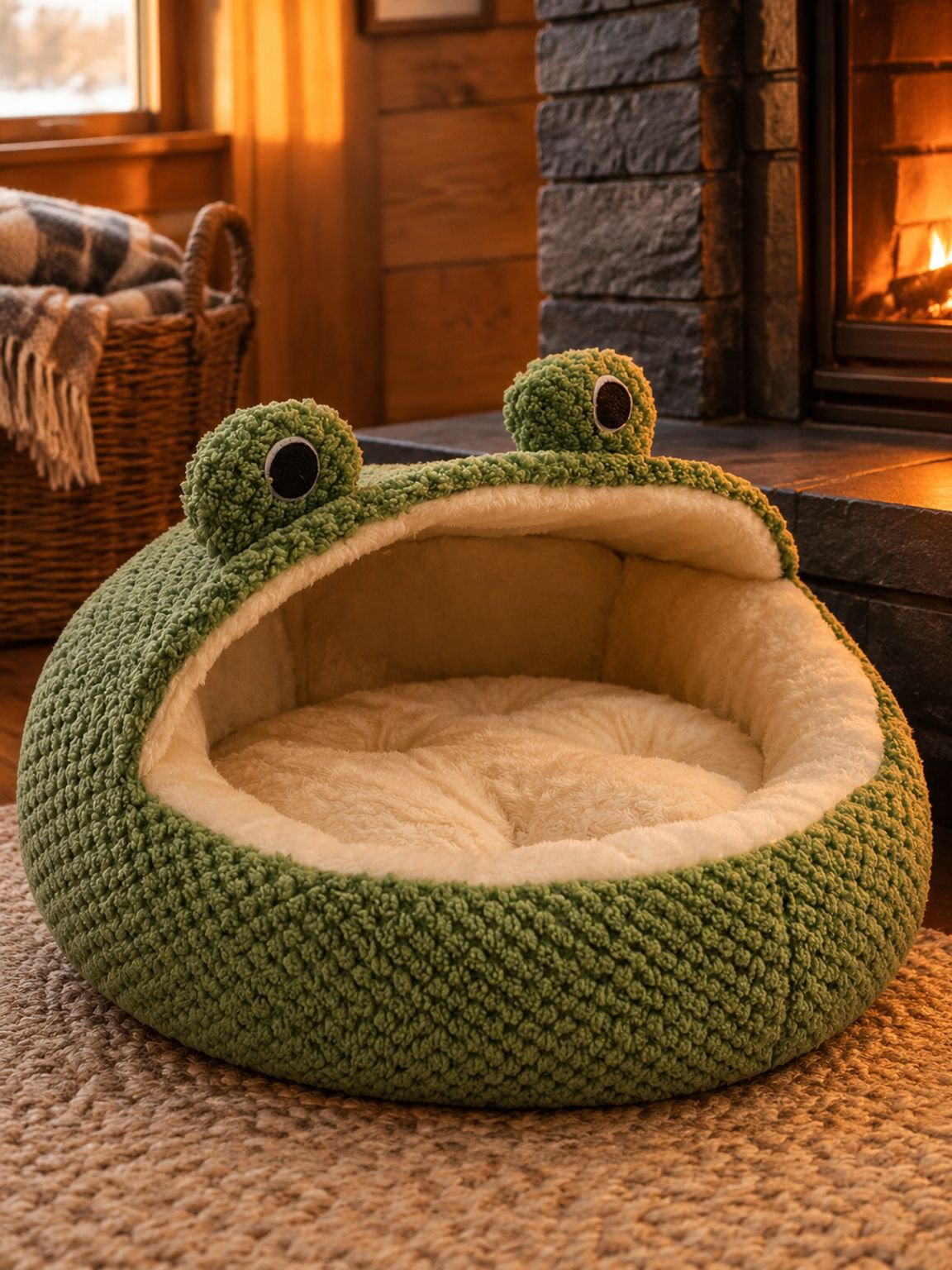 Weiches Froschbett für Katzen, kleine Hunde und Welpen