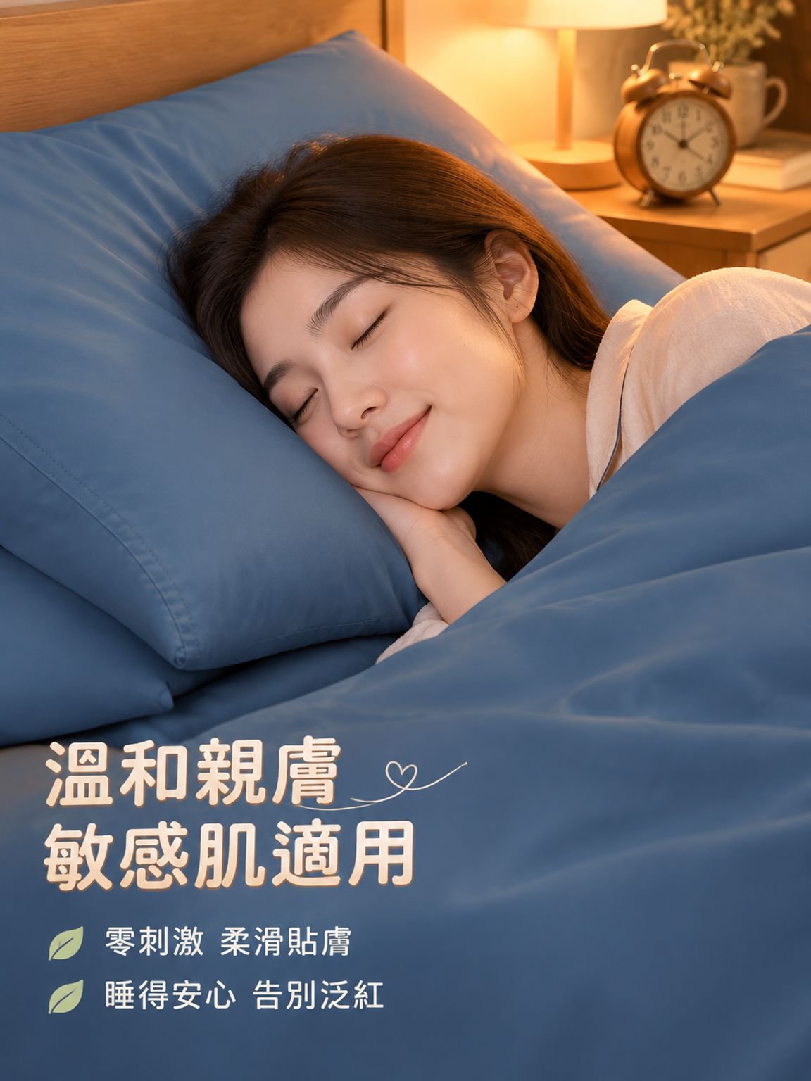 高级天丝竹纤维寝具套装-有机抗敏枕套床单被套