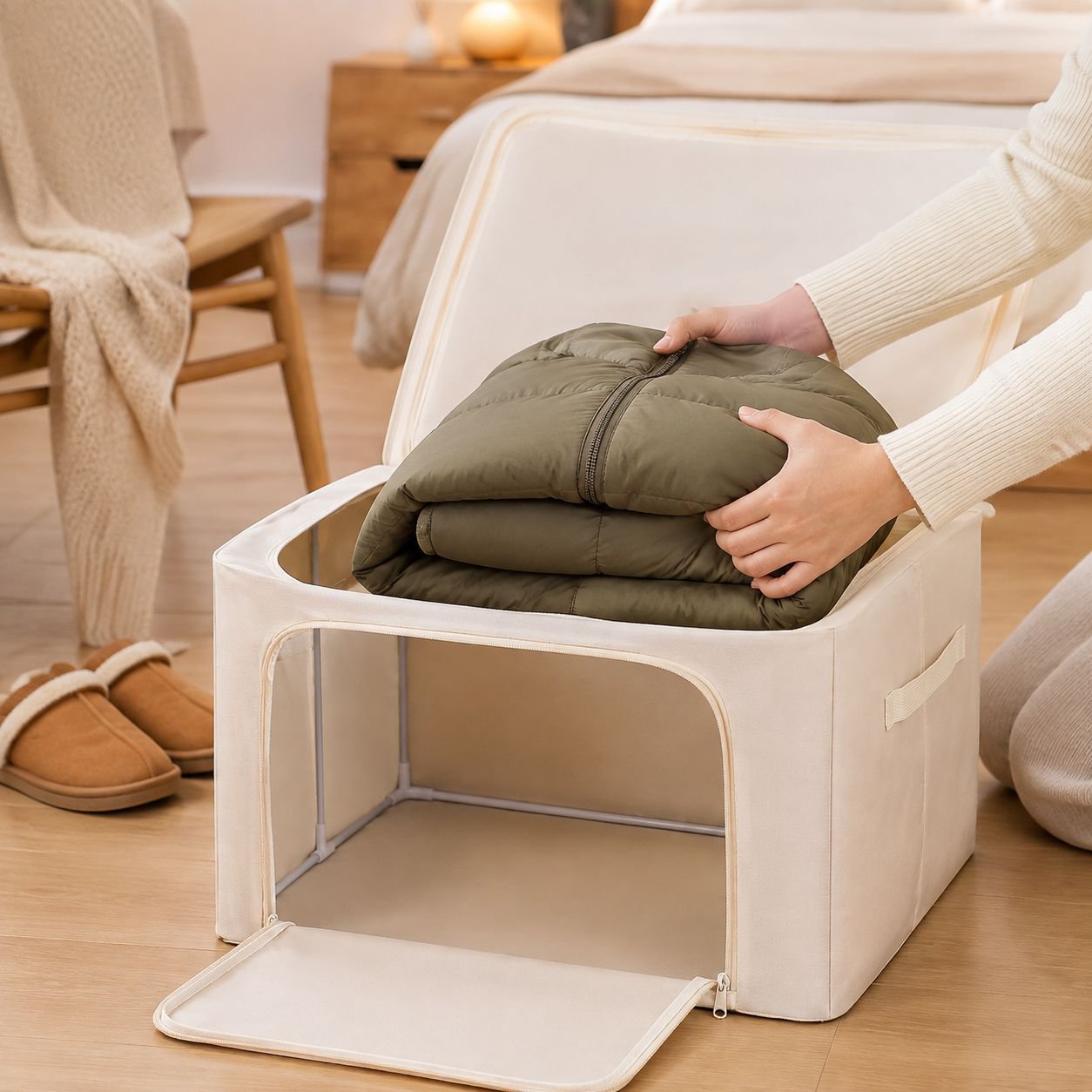 Visible Window Large Steel Structure Clothing Storage Box