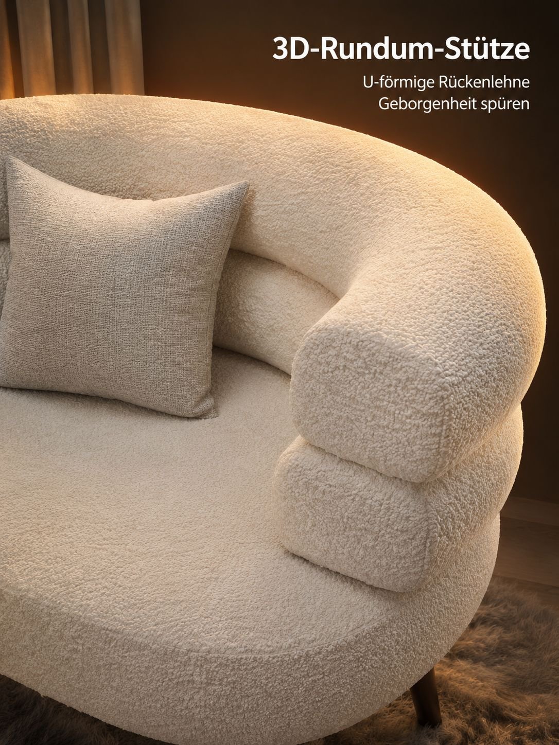 Eleganter geschlossener Sessel als komfortabler Lesesessel für Zuhause