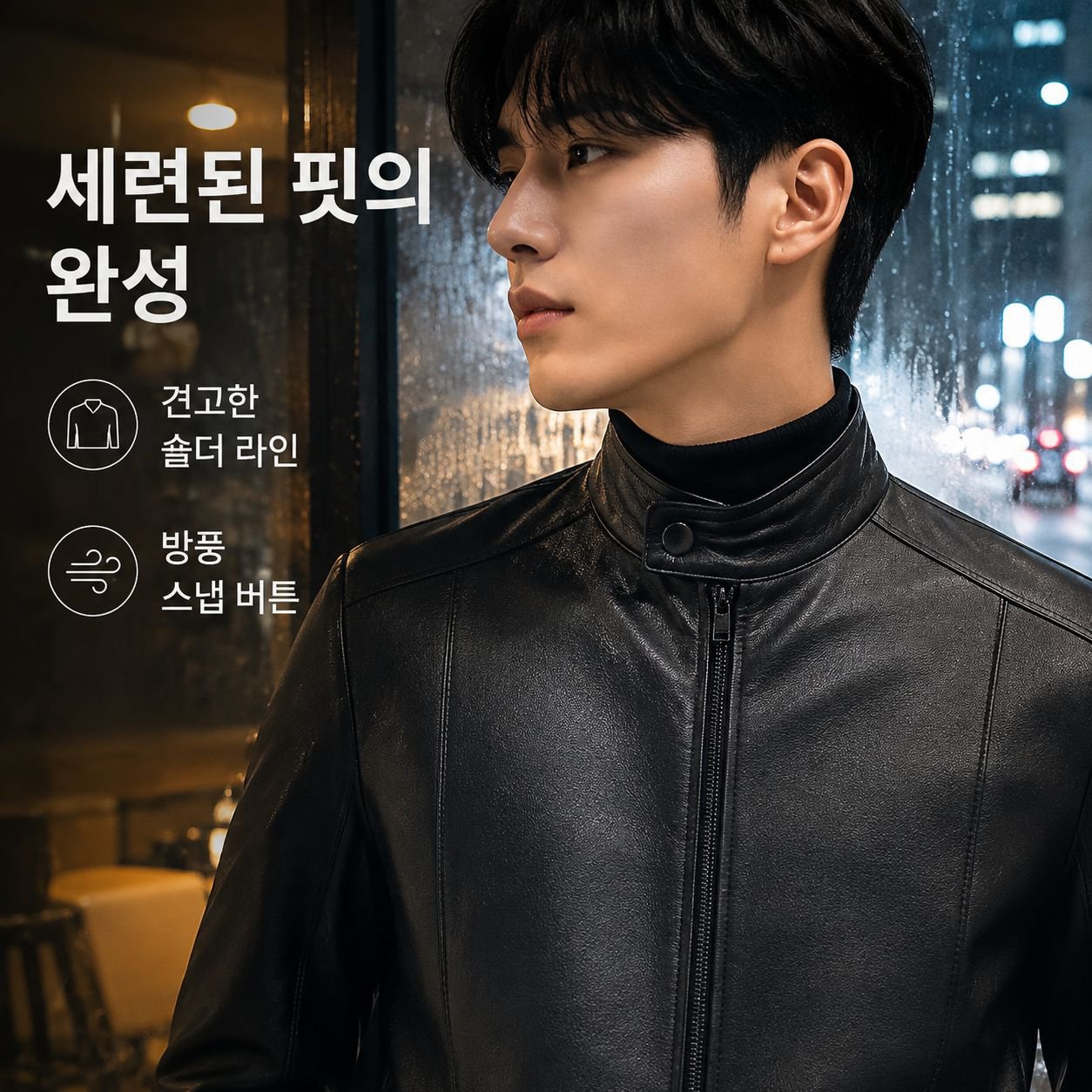 남성용 고급 가죽 재킷