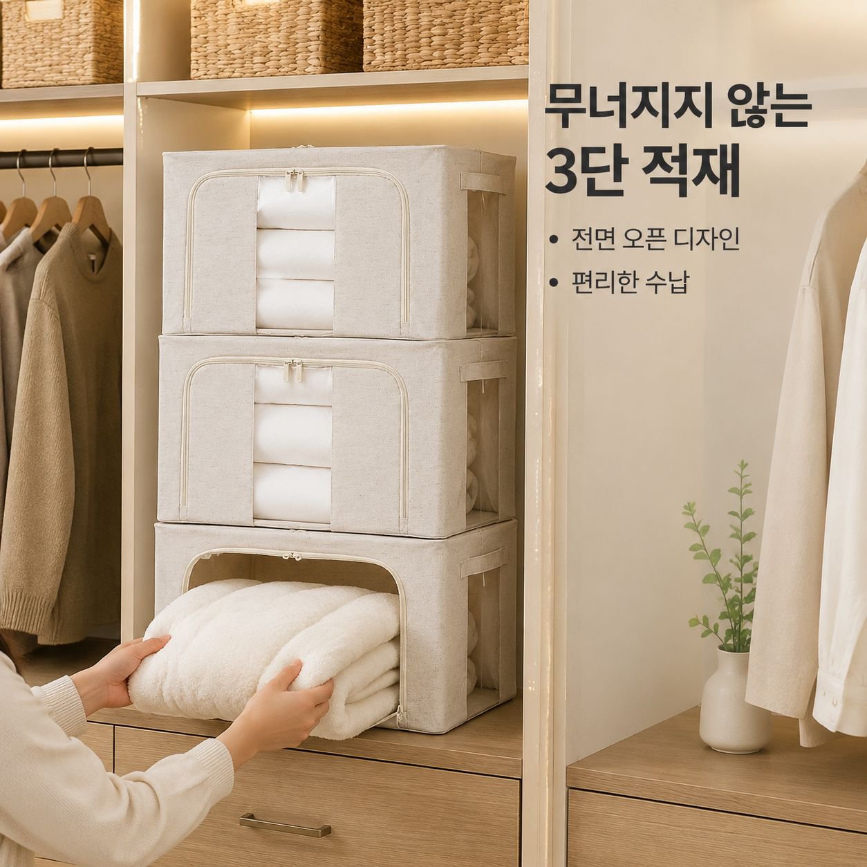 다용도 이불 정리 박스