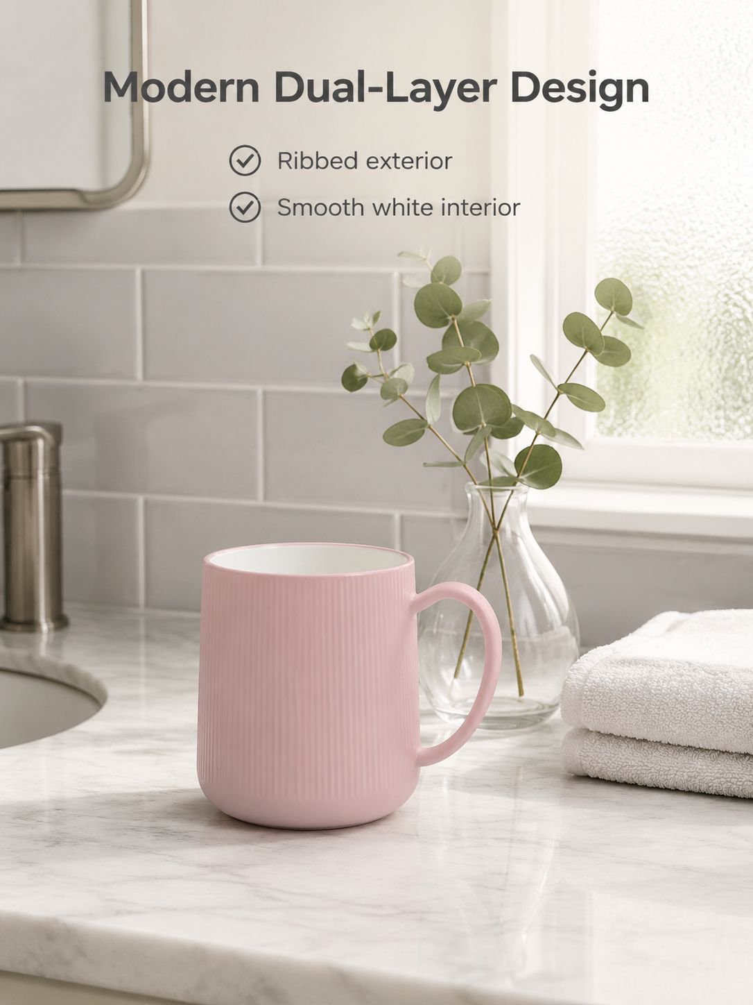 Thick, simple and fashionable mouthwash cup