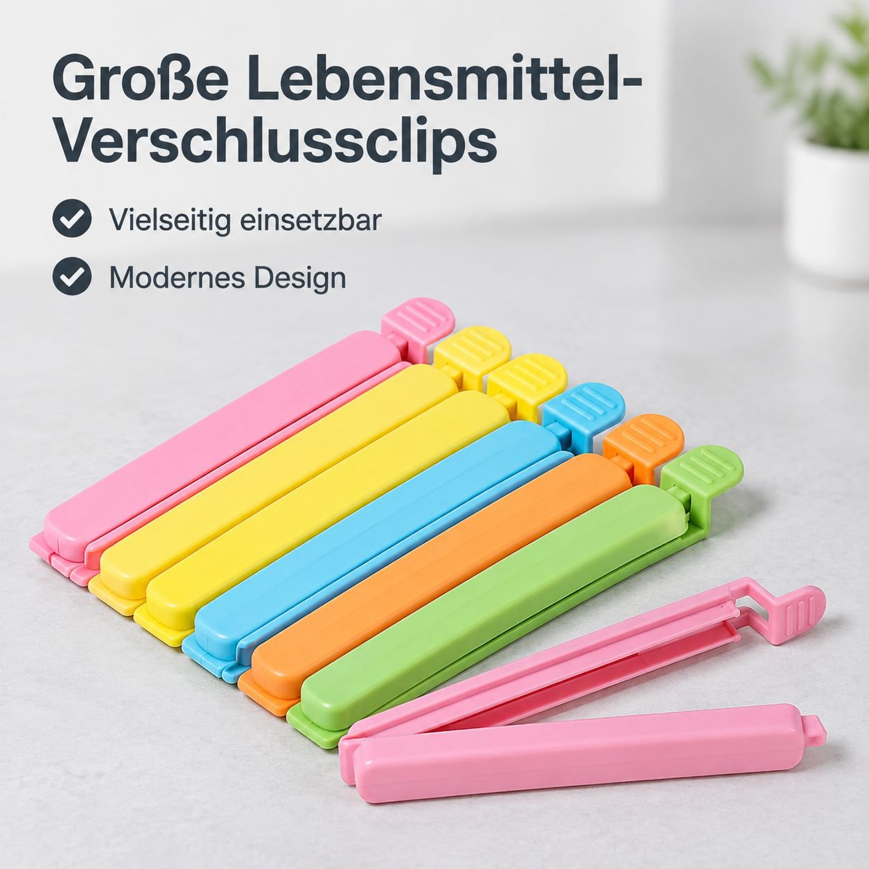 Große Beutelverschluss-Clips für Lebensmittel & Snacks Frischeklammern