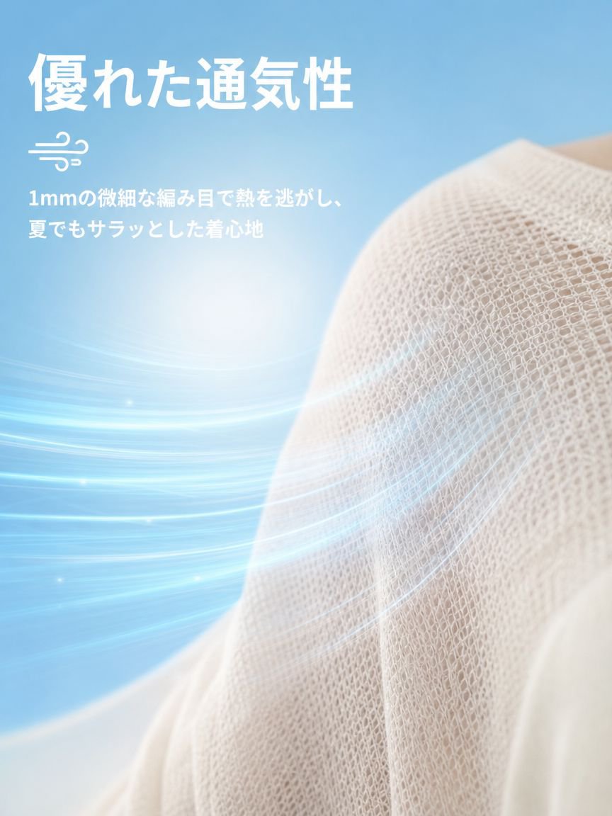 薄手シースルー素材のディテール