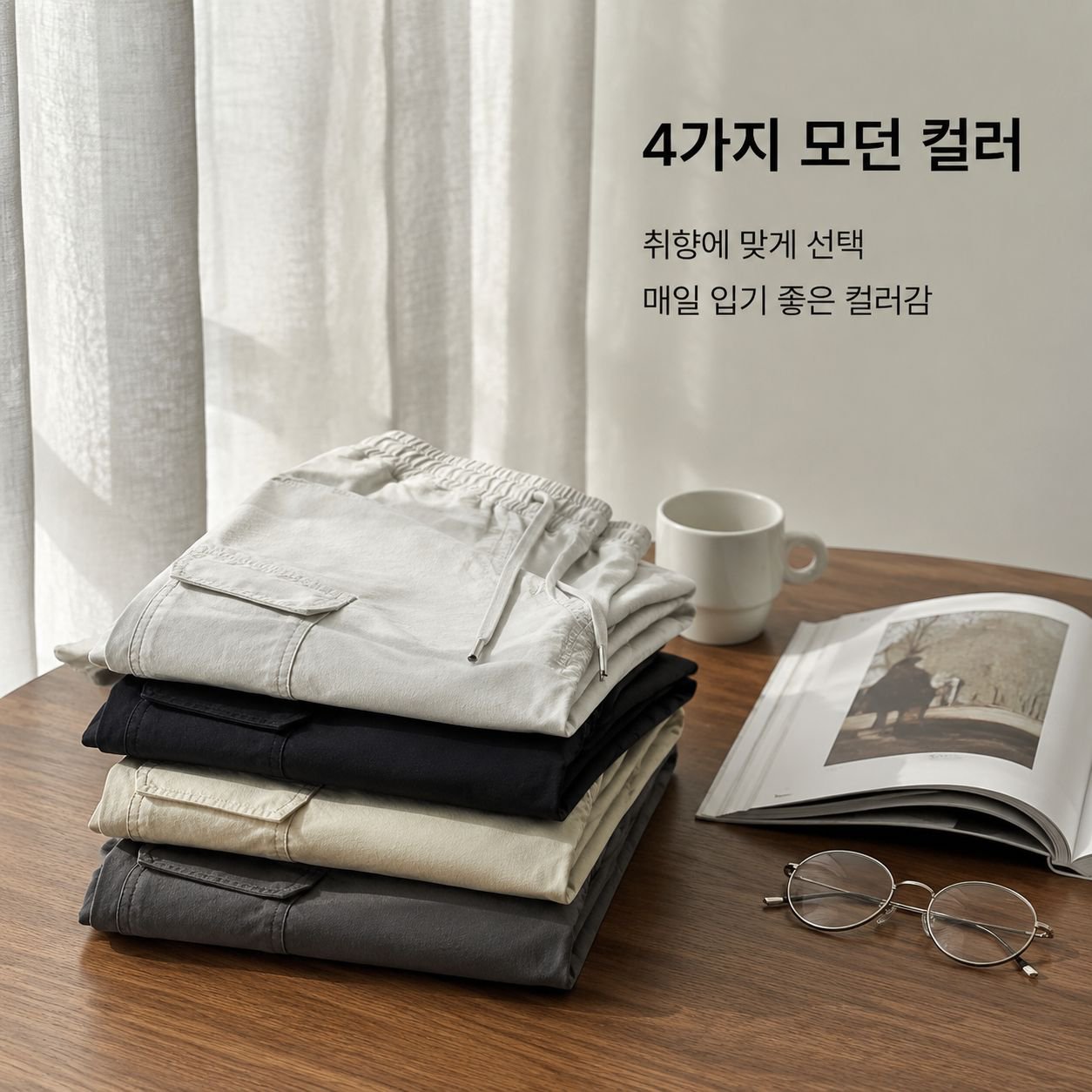 남성용 경량 속건성 캐주얼 바지