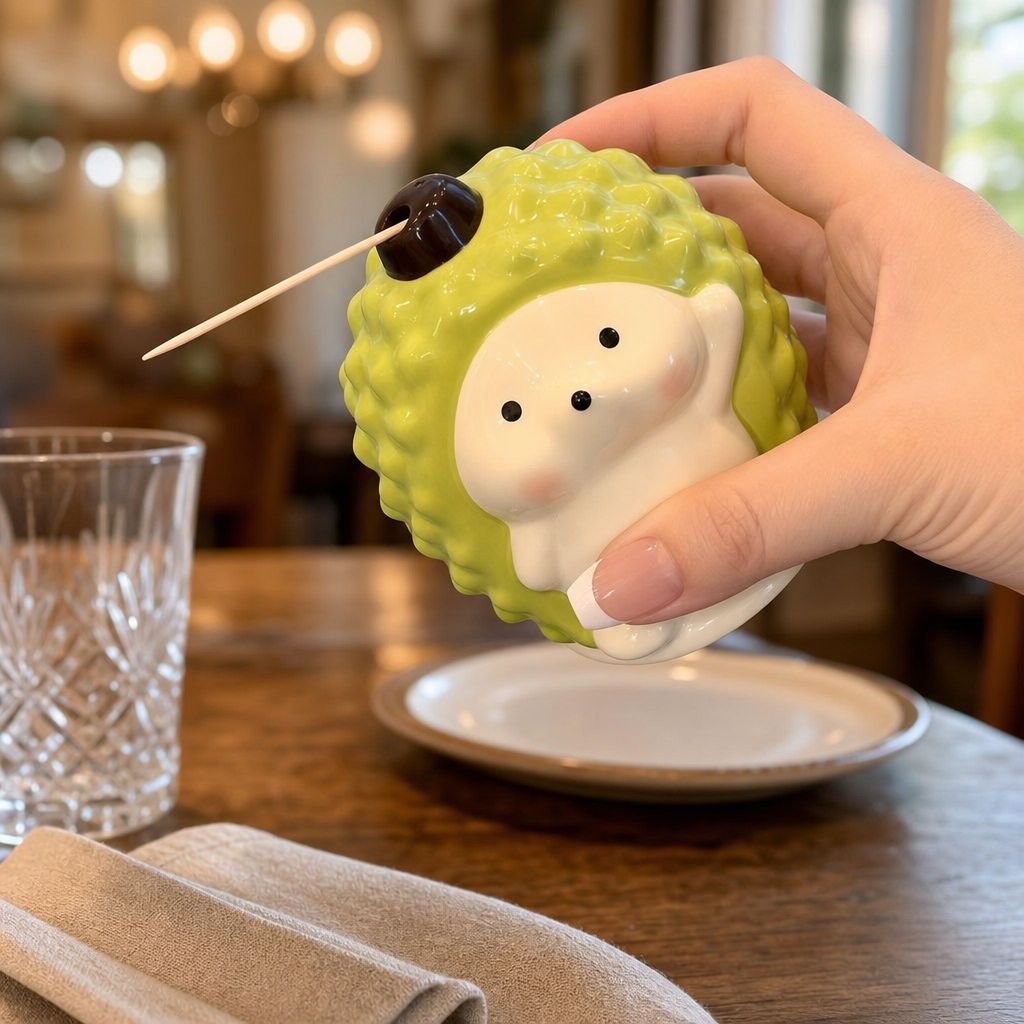 Personalized High-End Hedgehog Ceramic Toothpick Box Home Decor