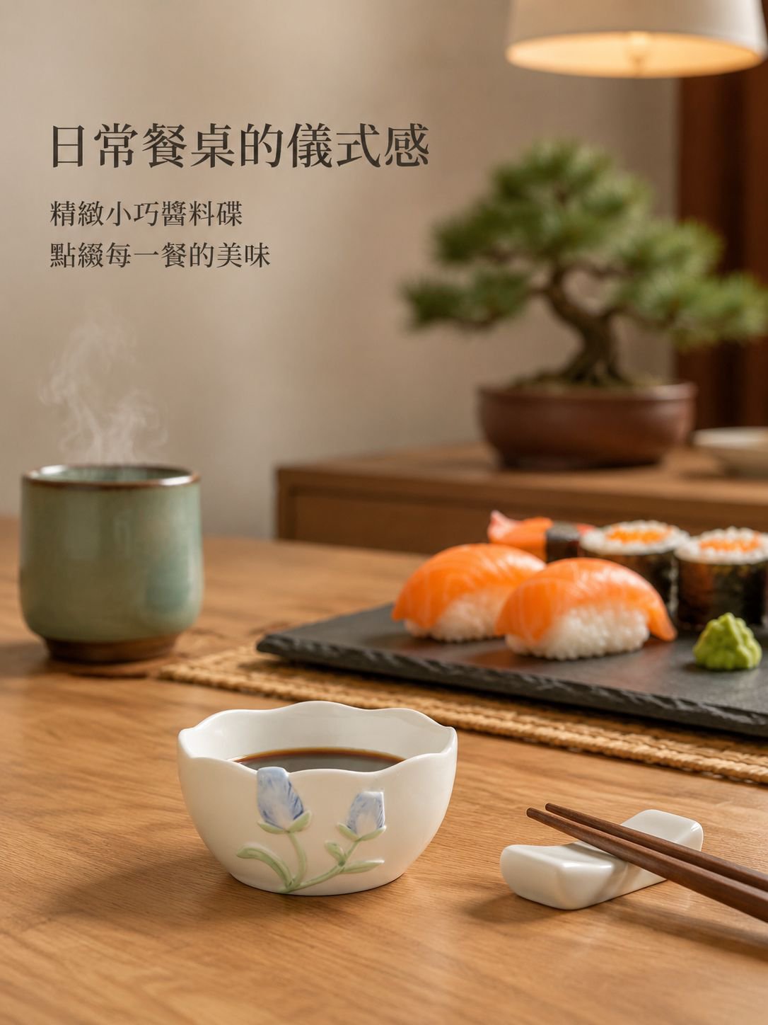 立體花卉圖案陶瓷餐盤