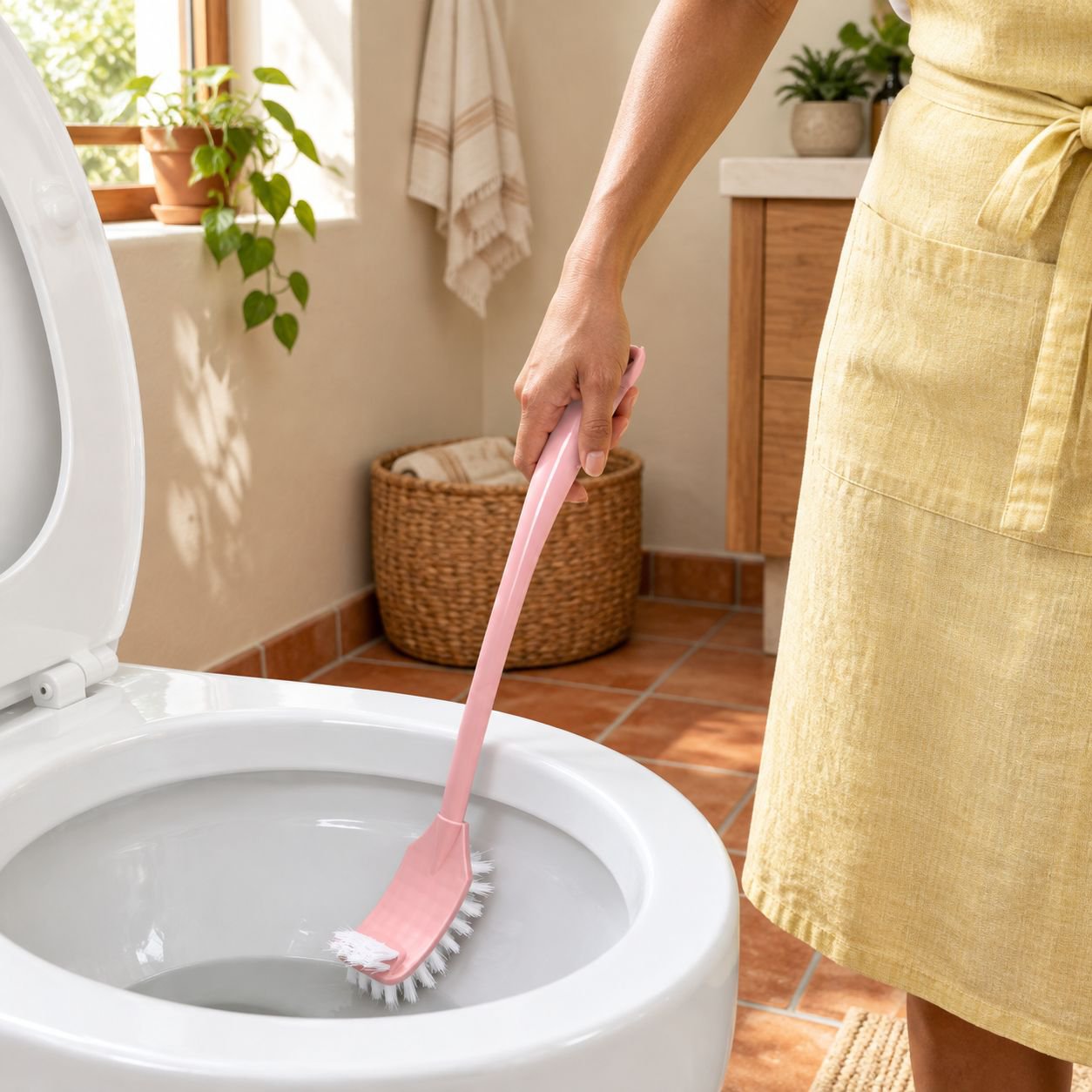 Cepillo de baño con soporte, diseño de doble cara